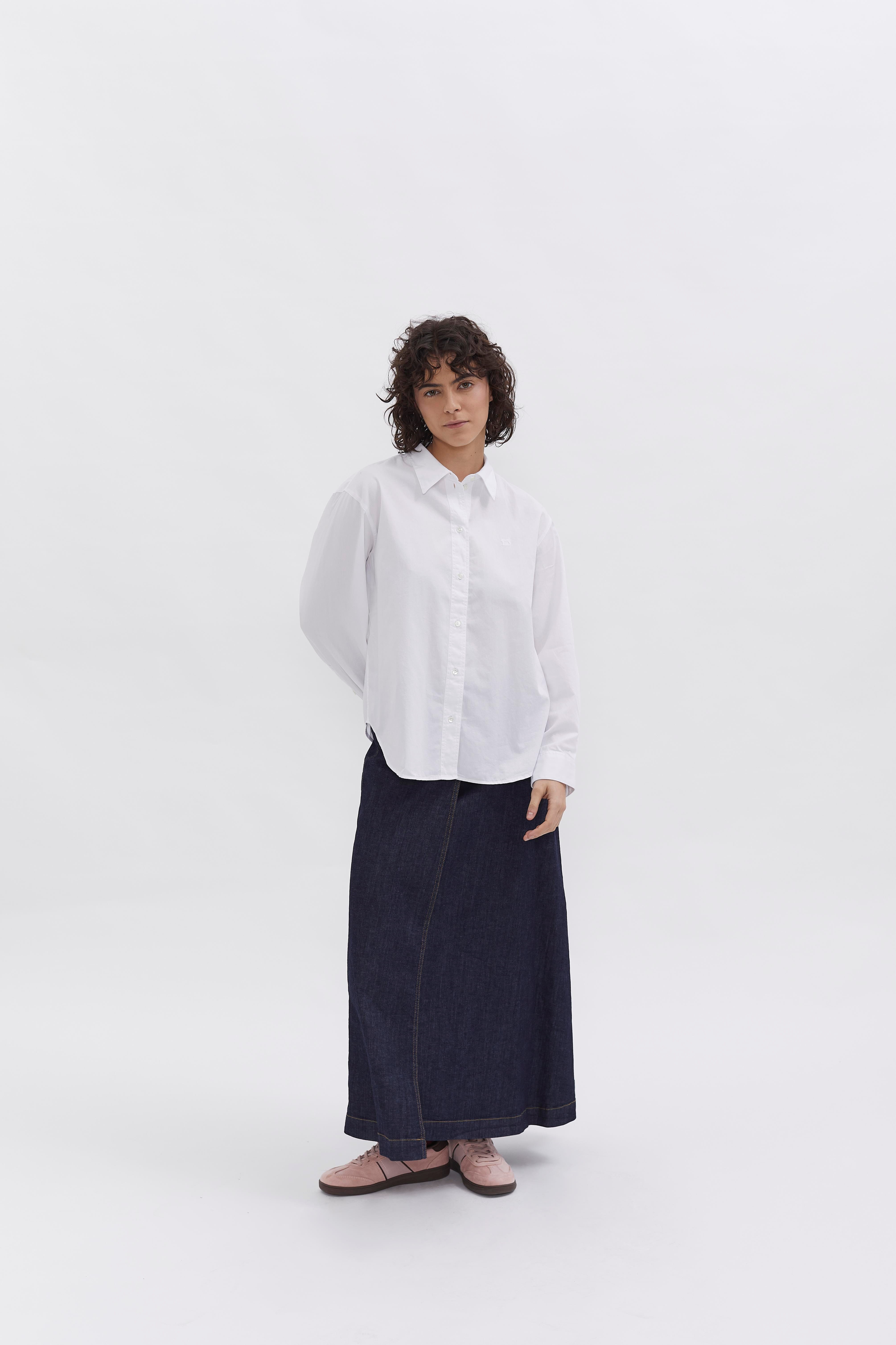 D-Brand, Blouses, Boxed Fit Bluse, WHITE, Weiß, 227010, 227010-110