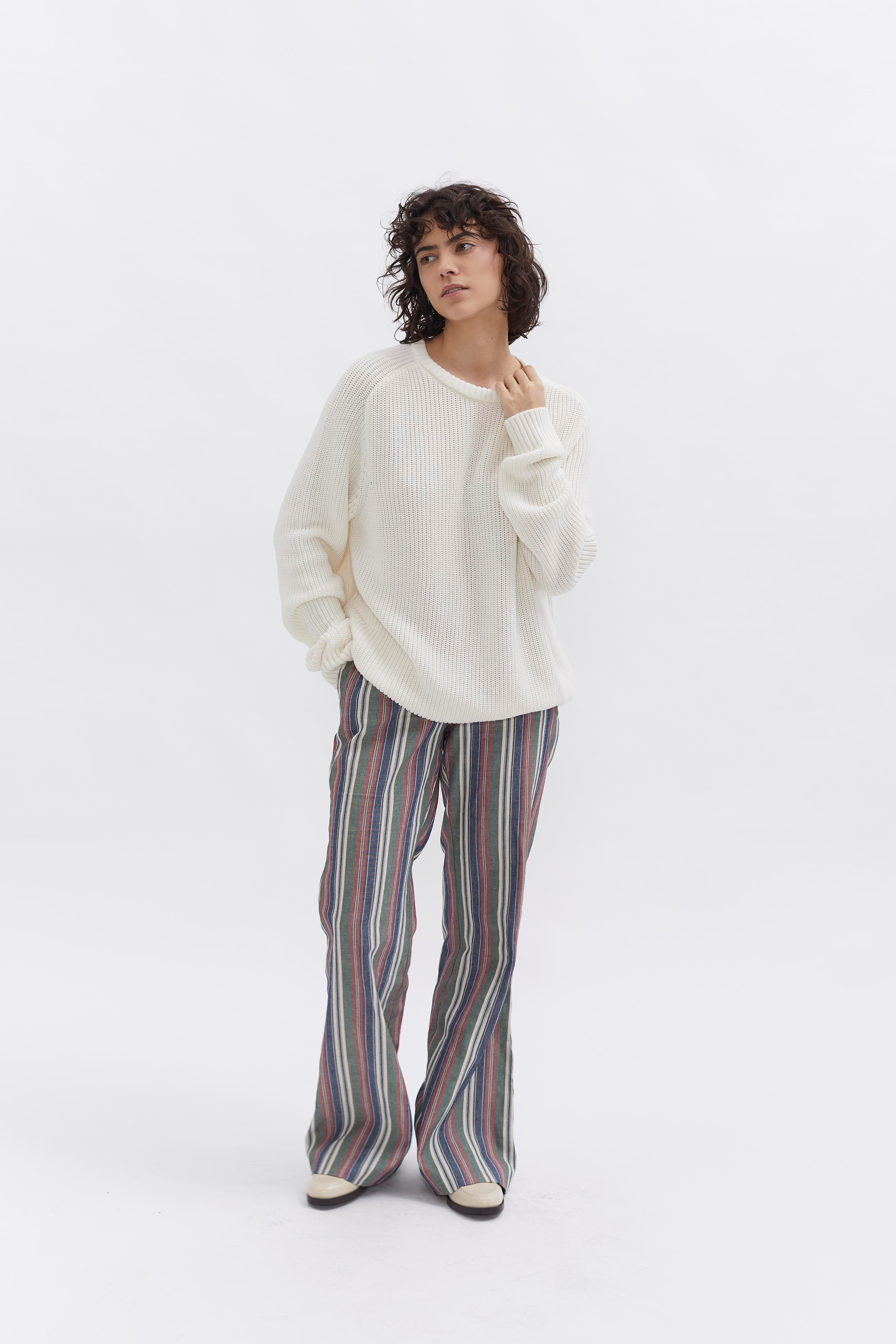 D-Brand, Pullover, Knit Crewneck, OFFWHITE, Weiß, Creme, 225201, 225201-130