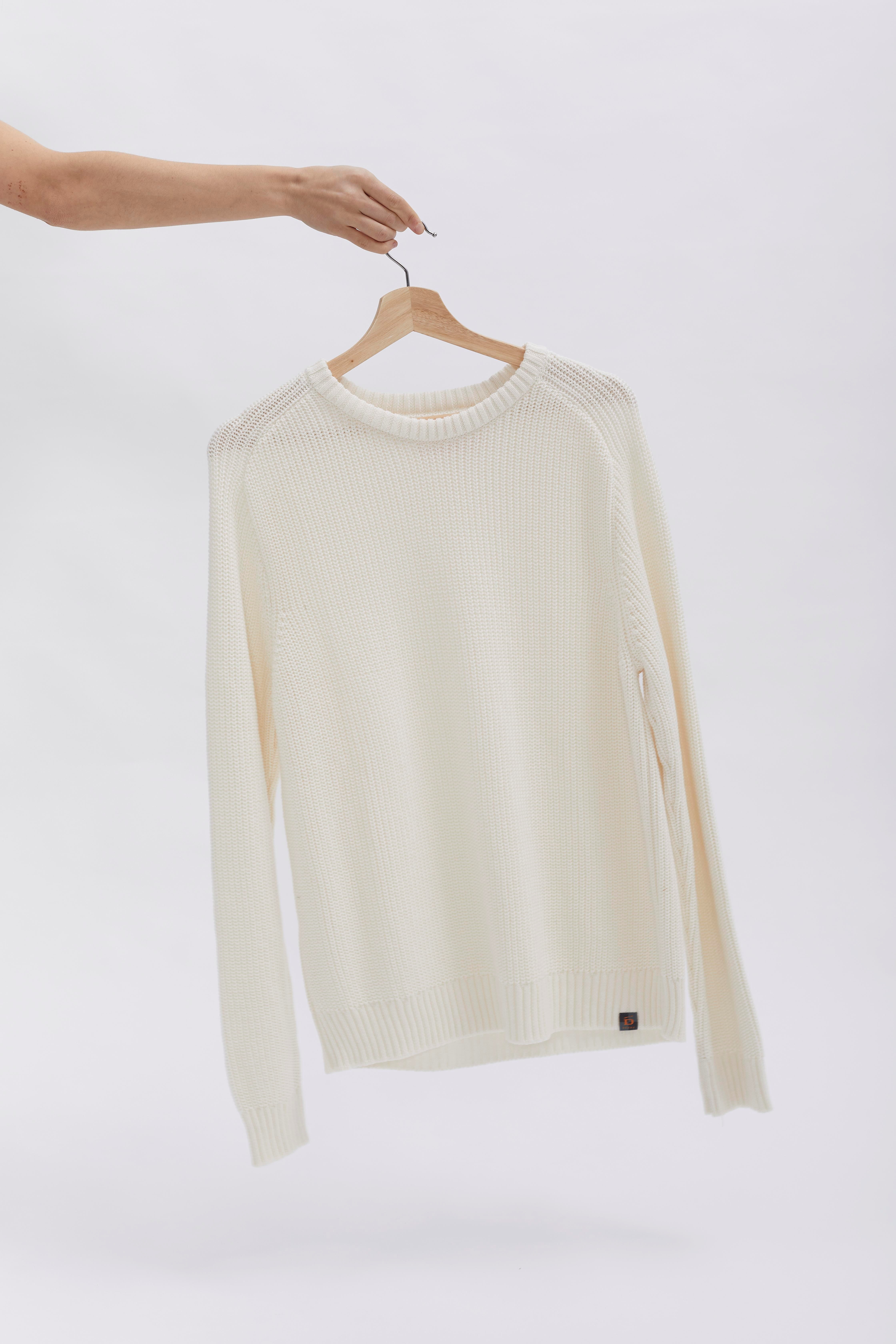 D-Brand, Pullover, Knit Crewneck, OFFWHITE, Weiß, Creme, 225201, 225201-130