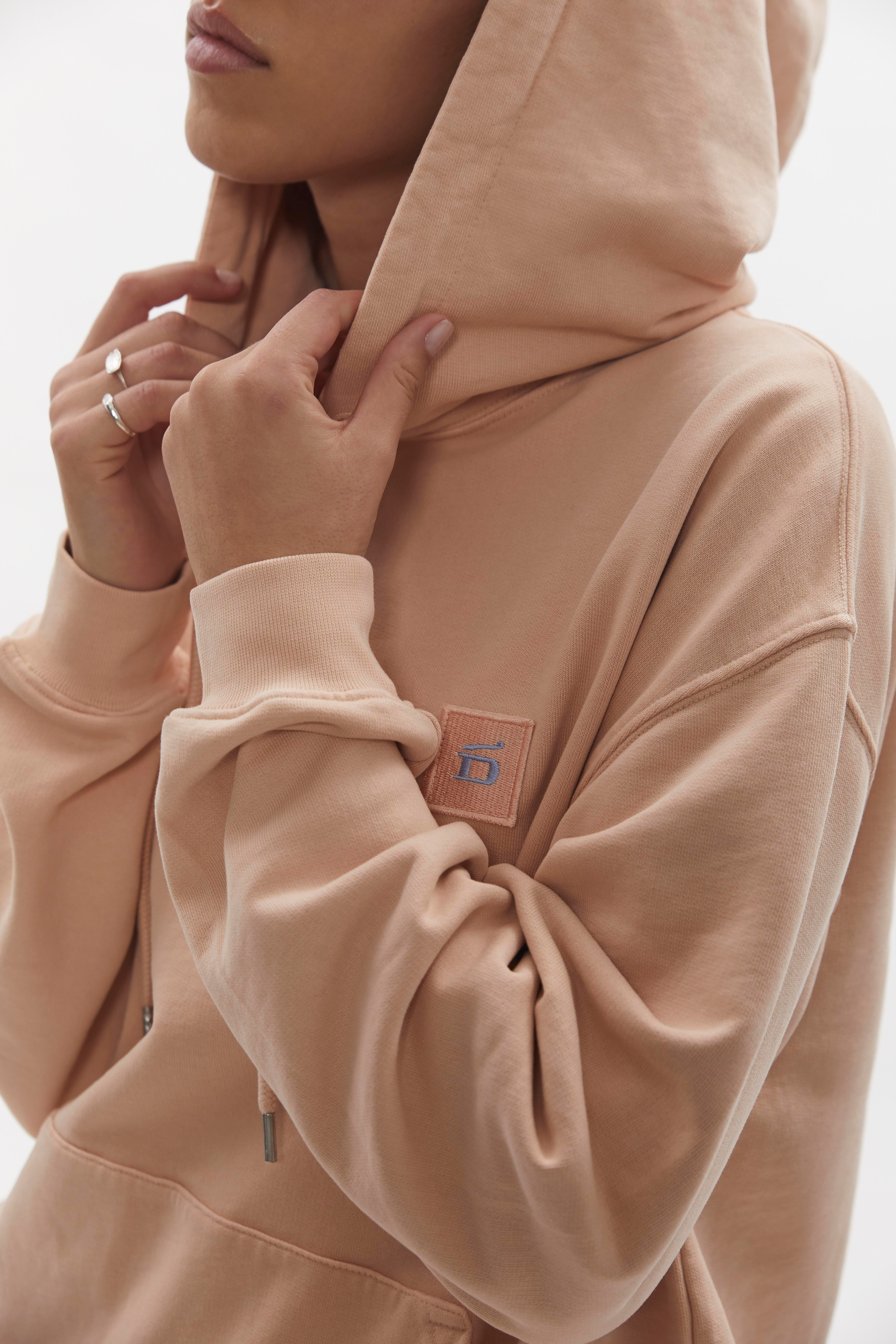 D-Brand, Hoodies, Zip Hoodies, Badge Hoodie, SALMON, Lachs, 220001, 220001-680