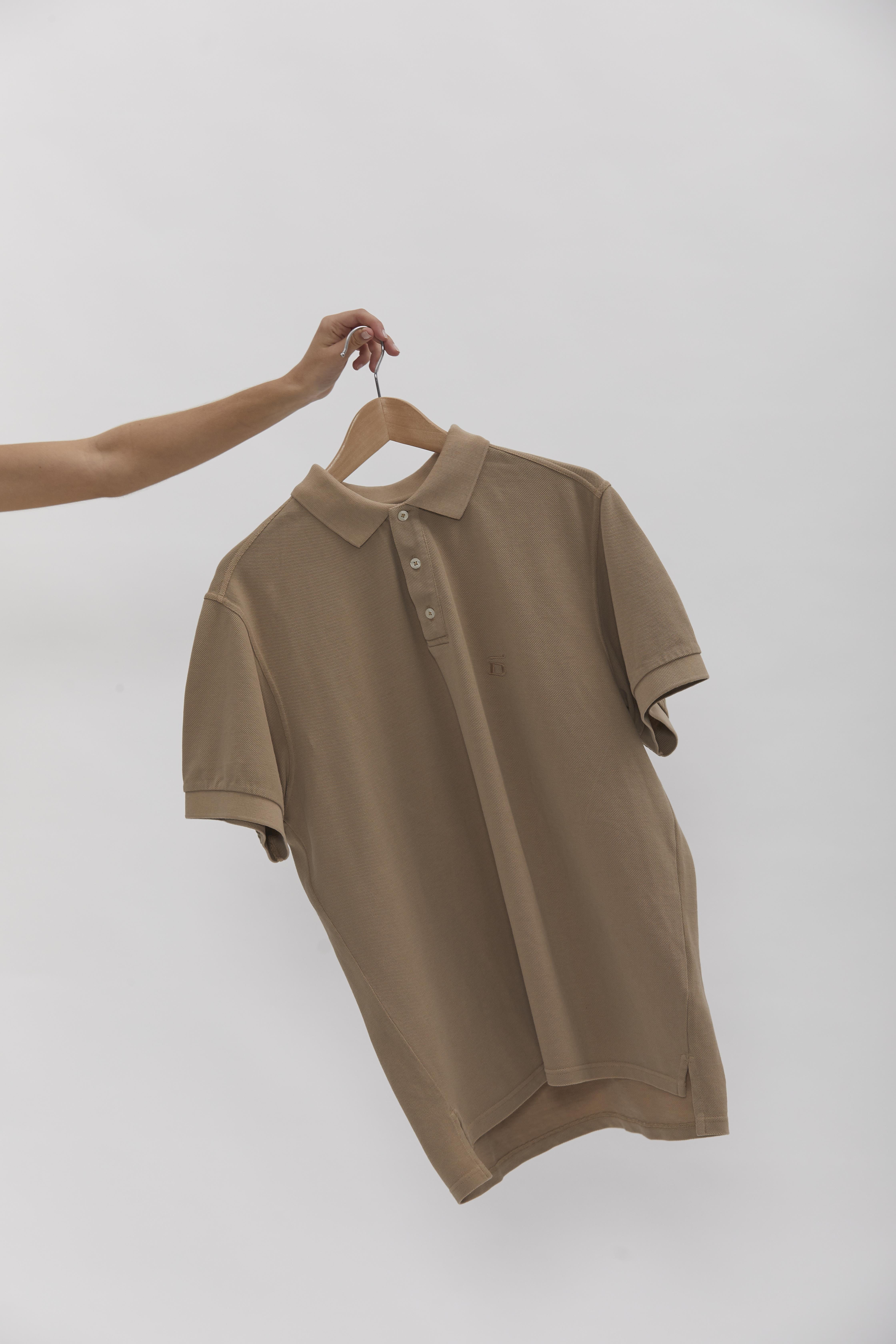 D-Brand, T-Shirts  und Polos, D-Pique Polo, ALMOND, Braun, 112310, 112310-252