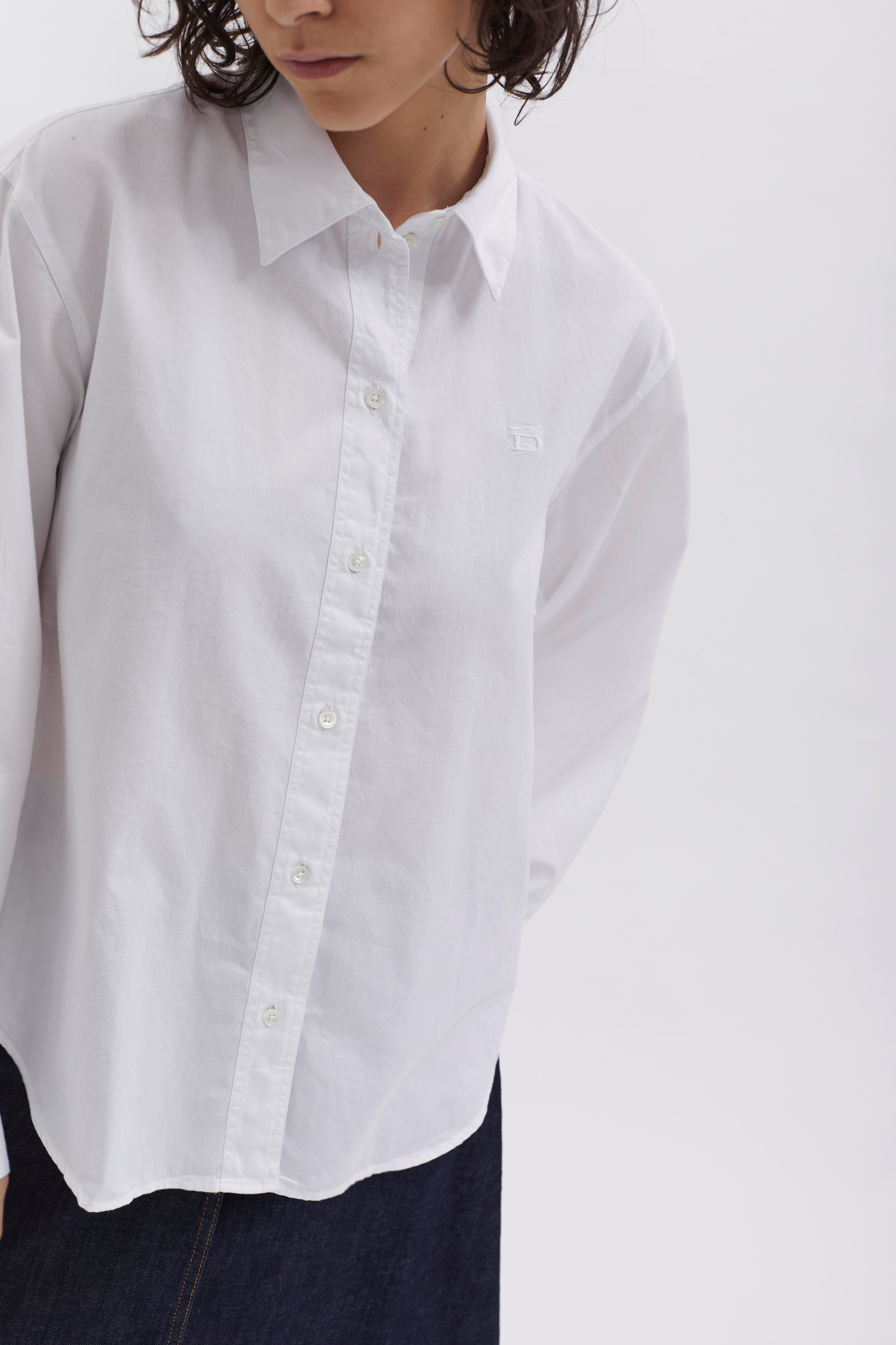 D-Brand, Blouses, Boxed Fit Bluse, WHITE, Weiß, 227010, 227010-110