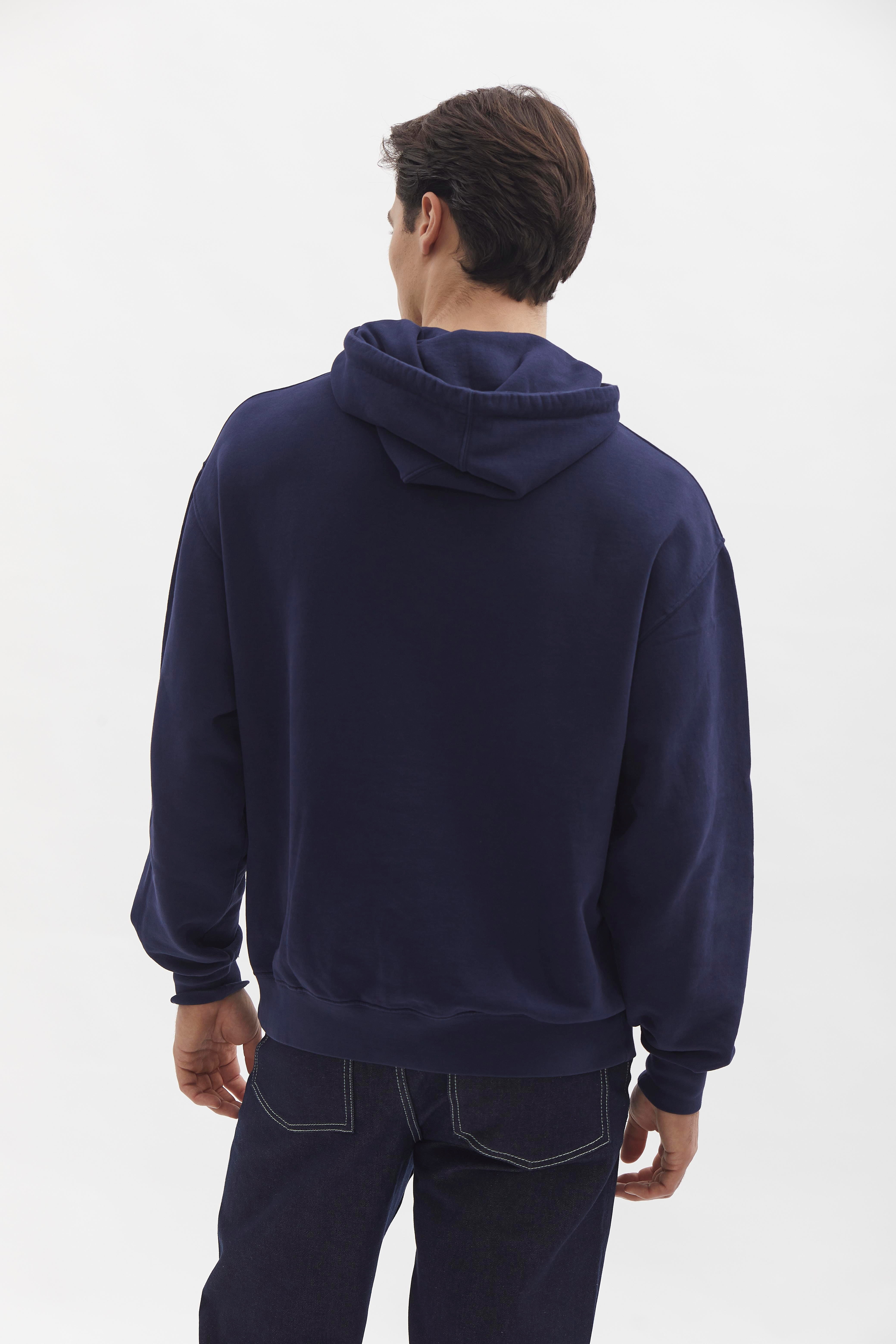 D-Brand, Hoodies, Zip Hoodies, Badge Hoodie, NAVY, Blau, 110002, 110002-410