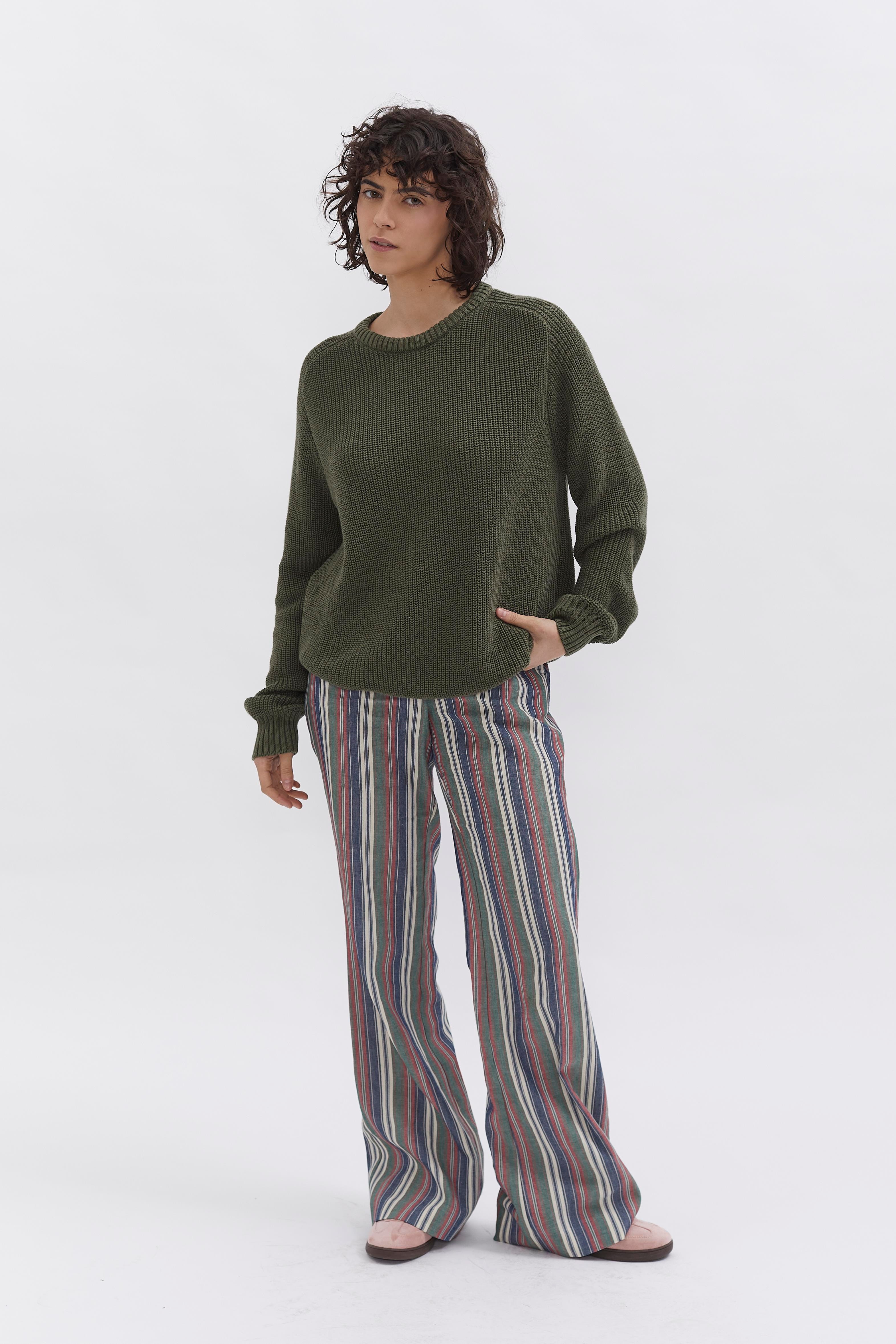 D-Brand, Pullover, Knit Crewneck, HUNT GREEN, Grün, 225201, 225201-325