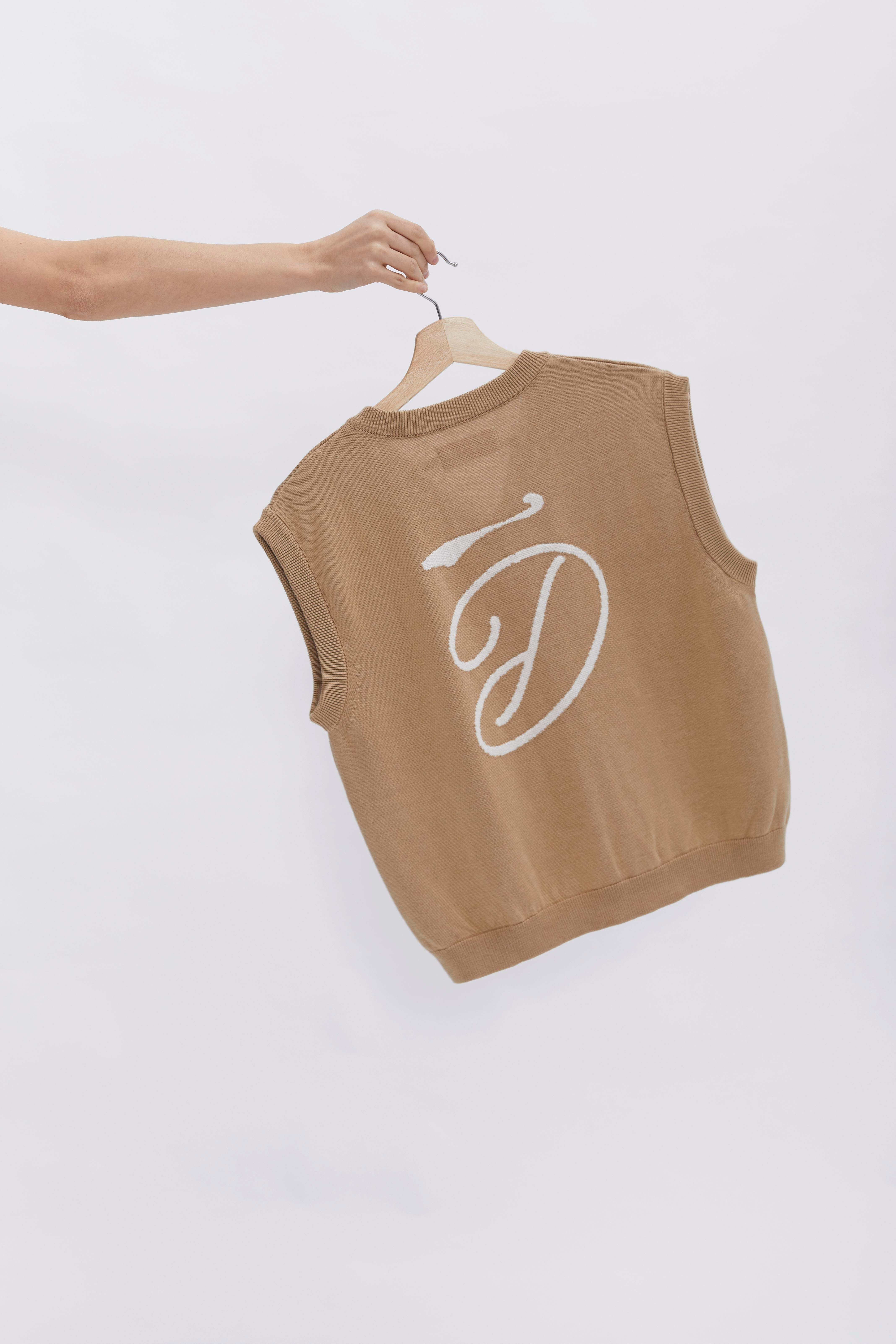 D-Brand, Jackets, Vest, Cardigans, Knit Vest, SAND, Creme, 226301, 226301-256