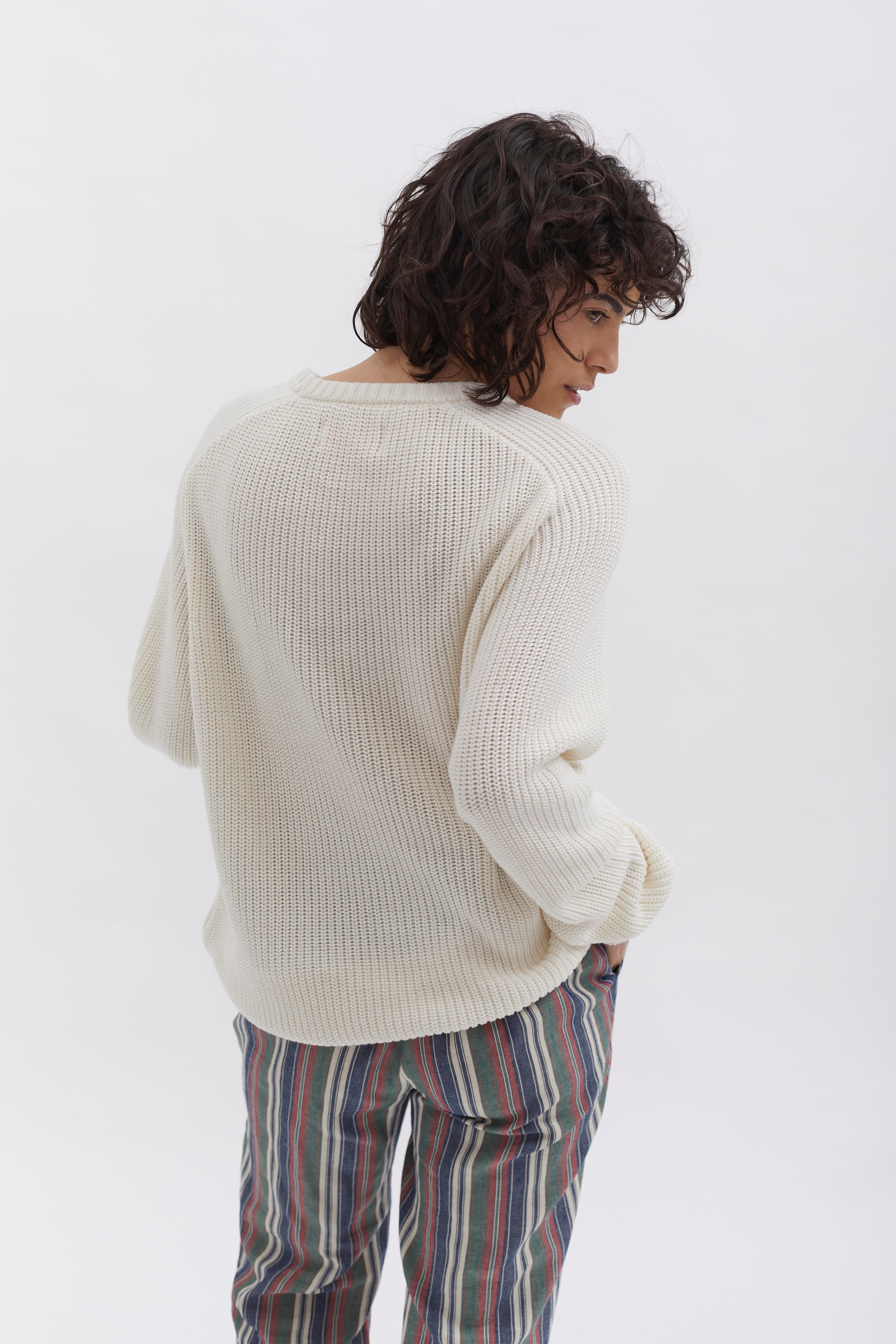 D-Brand, Pullover, Knit Crewneck, OFFWHITE, Weiß, Creme, 225201, 225201-130
