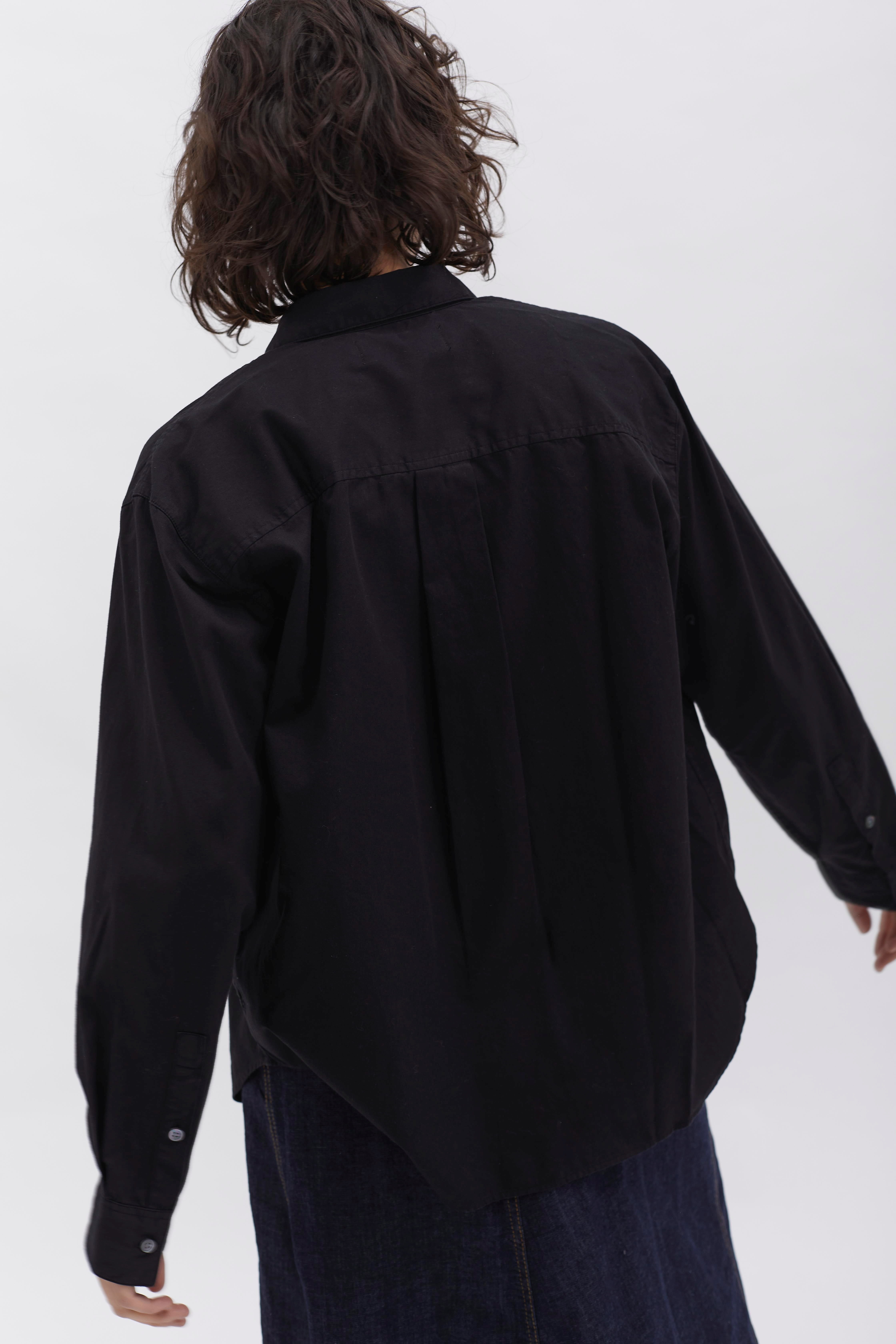 D-Brand, Blouses, Boxed Fit Bluse, BLACK, Schwarz, 227010, 227010-100