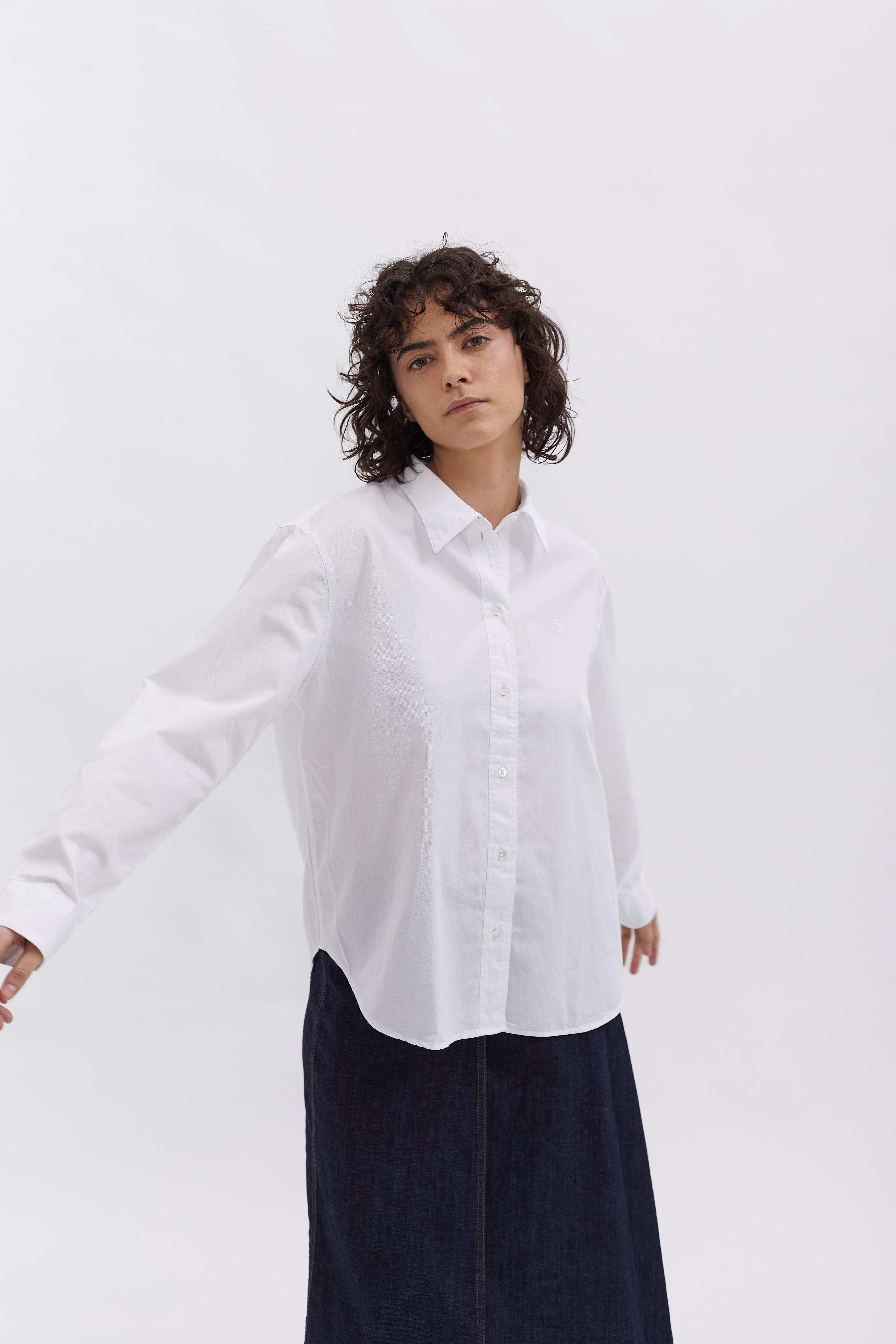 D-Brand, Blouses, Boxed Fit Bluse, WHITE, Weiß, 227010, 227010-110