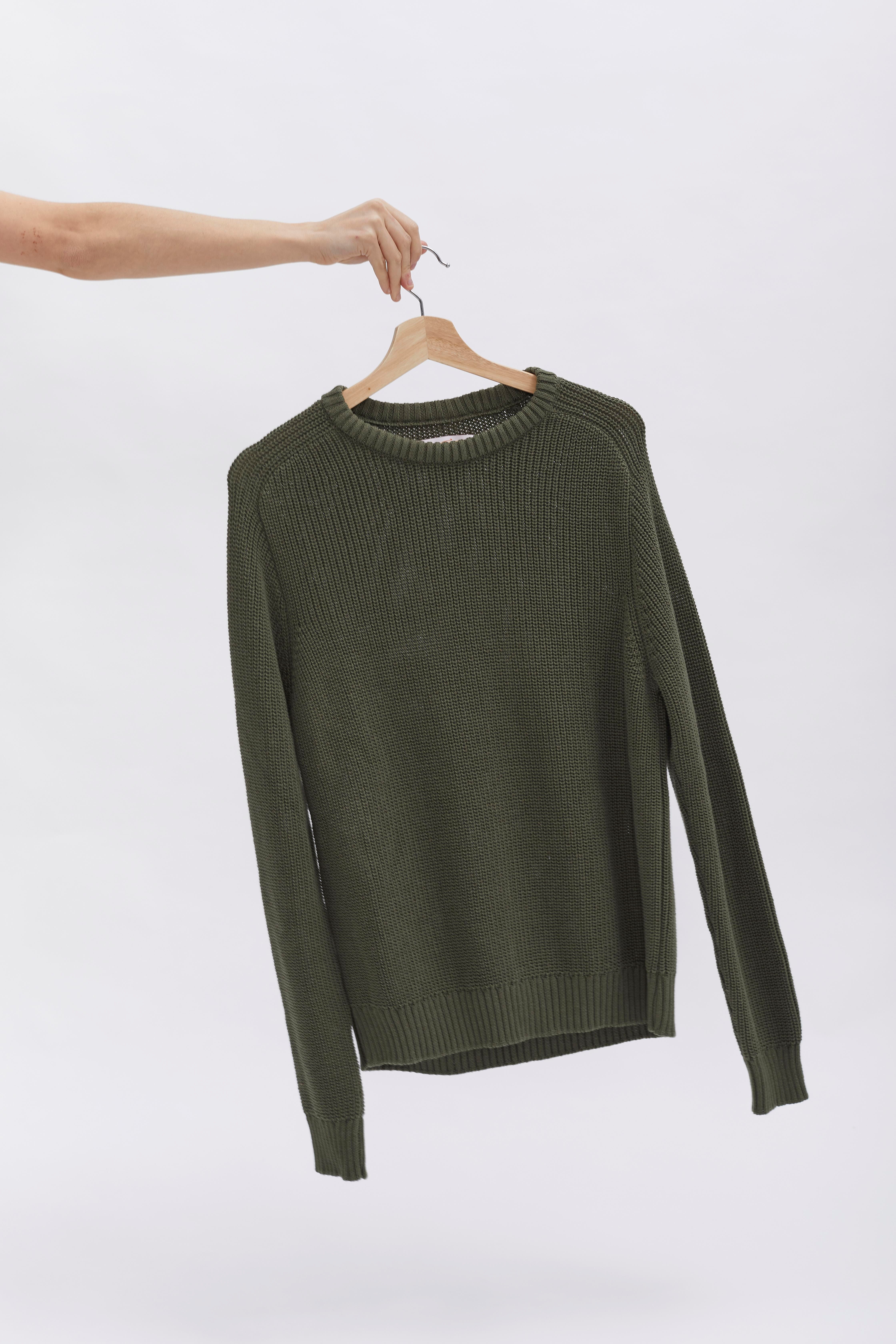 D-Brand, Pullover, Knit Crewneck, HUNT GREEN, Grün, 115201, 115201-325