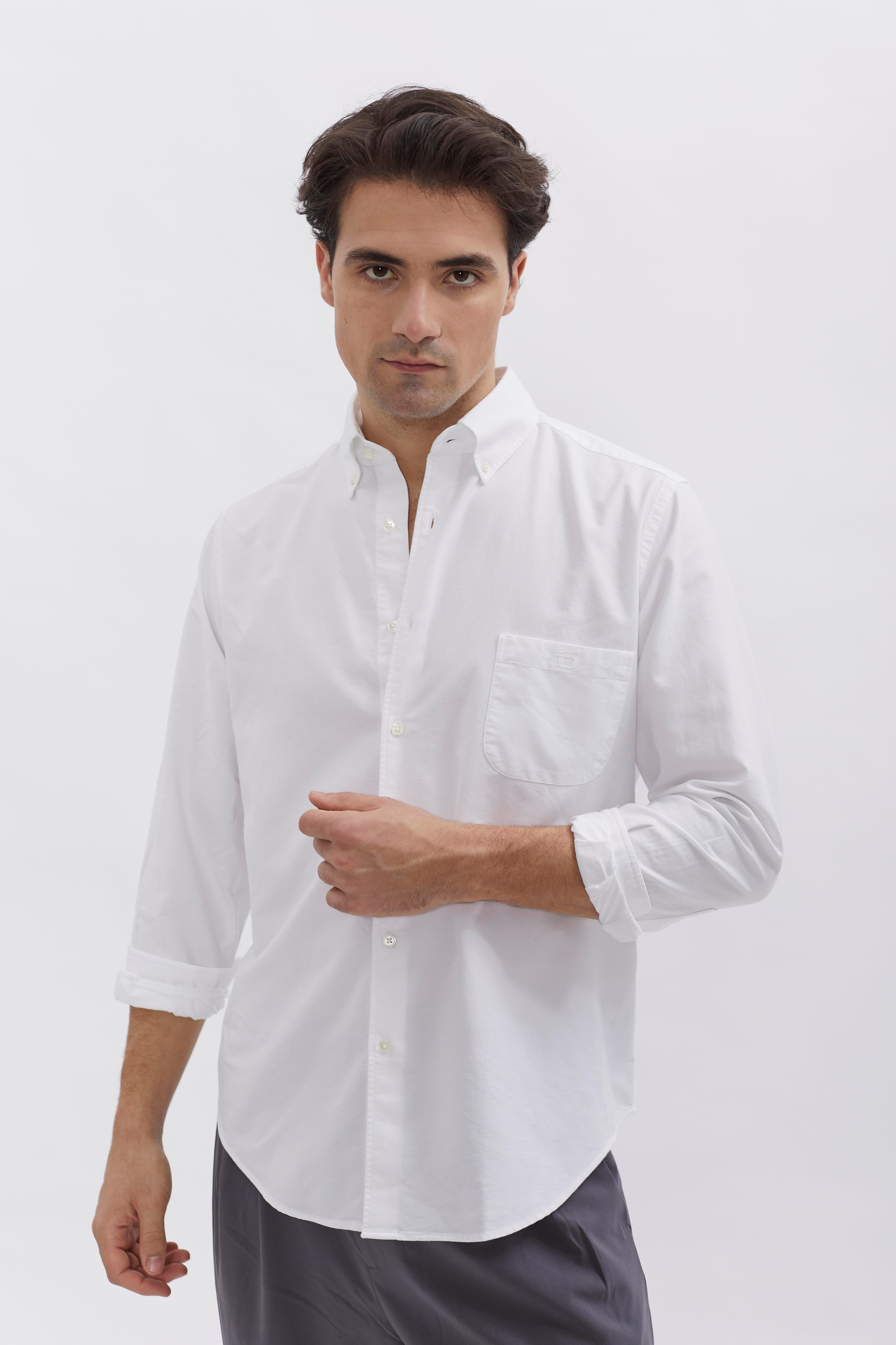 D-Brand, Shirts, Oxford Shirt, WHITE, Weiß, 117010, 117010-110