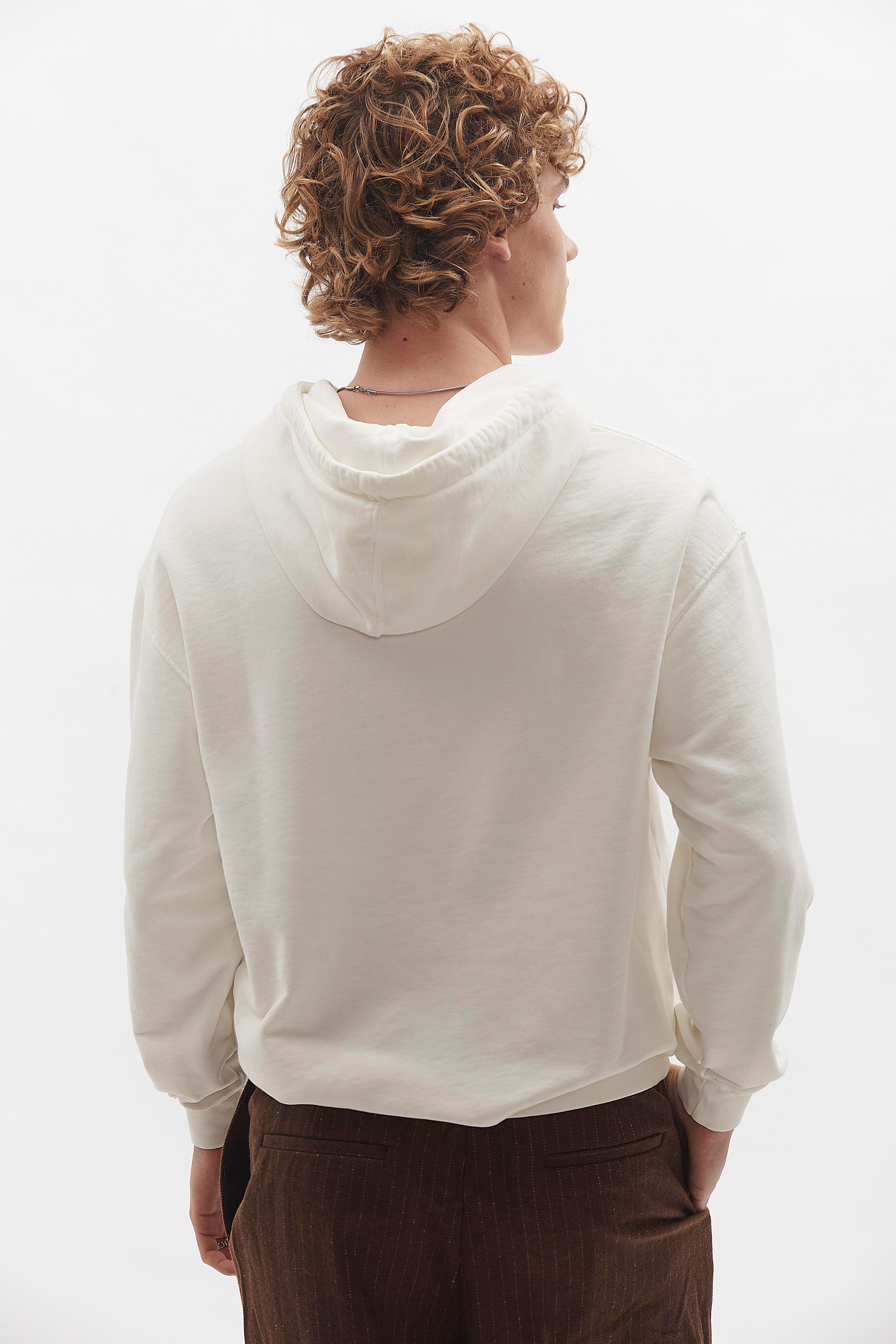 D-Brand, Hoodies, Zip Hoodies, Badge Hoodie, EGGNOG, 110002, 110002-113