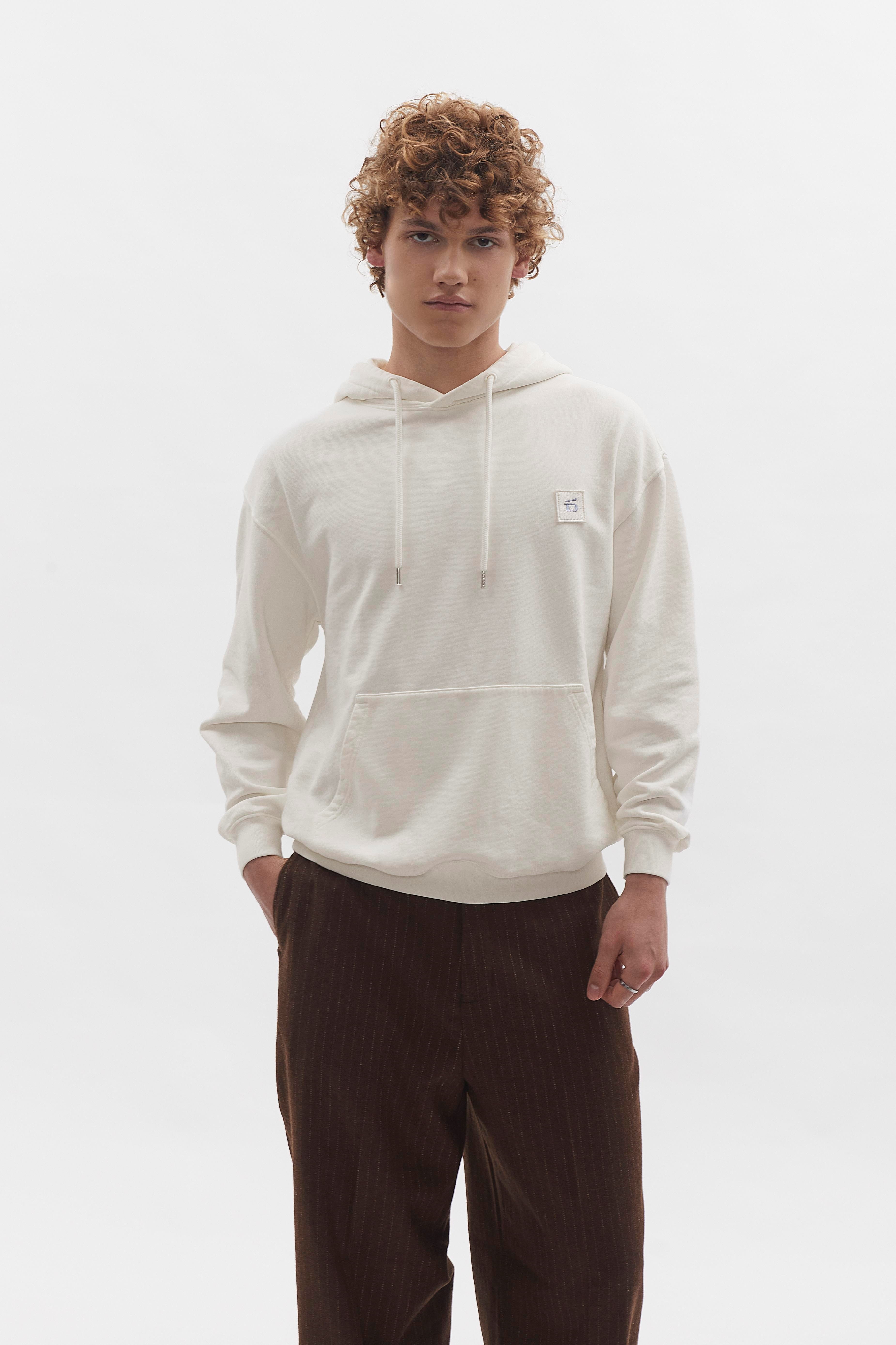 D-Brand, Hoodies, Zip Hoodies, Badge Hoodie, EGGNOG, Creme, 110002, 110002-113