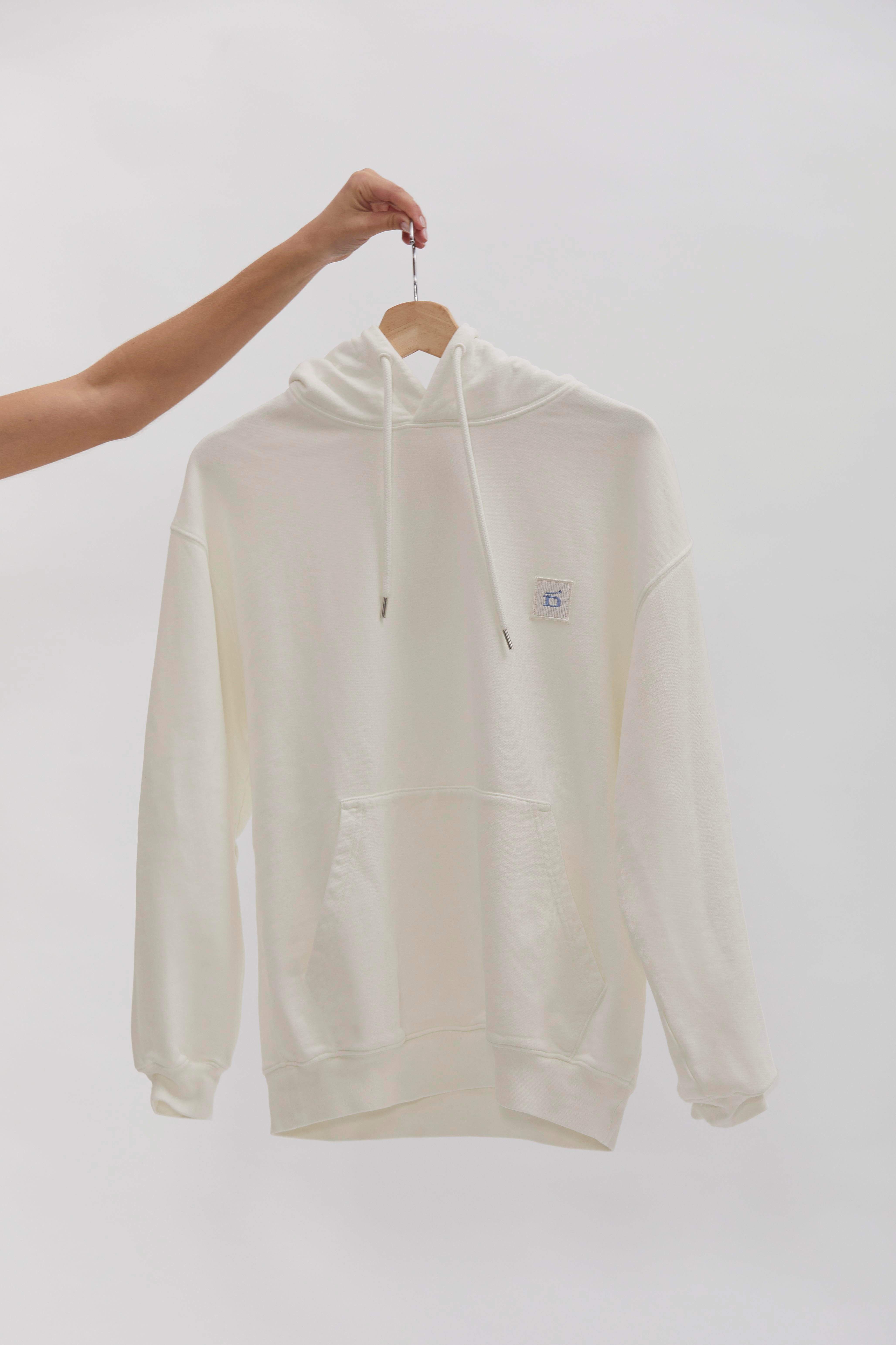 D-Brand, Hoodies, Zip Hoodies, Badge Hoodie, EGGNOG, Creme, 110002, 110002-113