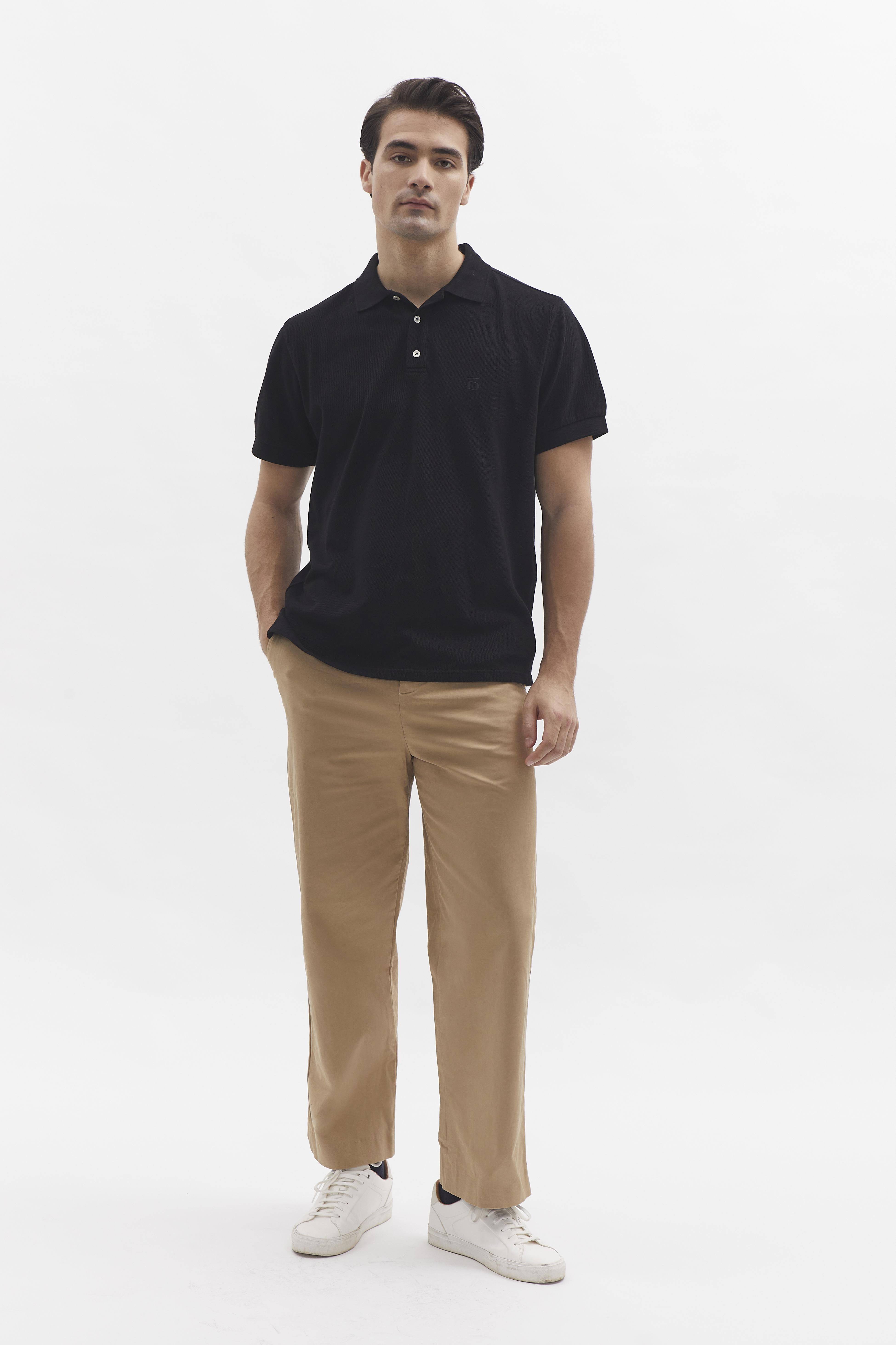 D-Brand, T-Shirts  und Polos, D-Pique Polo, BLACK, Schwarz, 112310, 112310-100