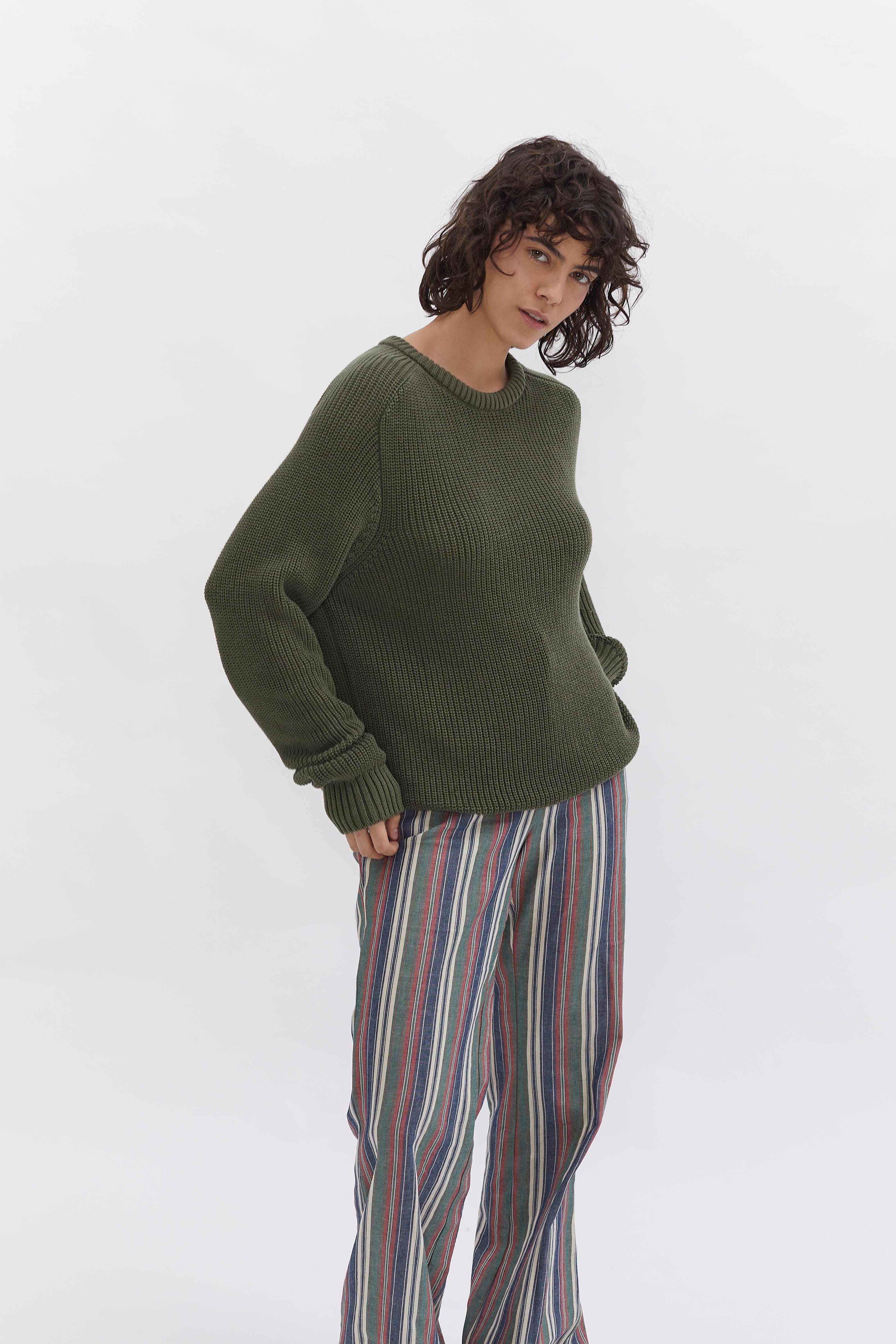 D-Brand, Pullover, Knit Crewneck, HUNT GREEN, Grün, 225201, 225201-325