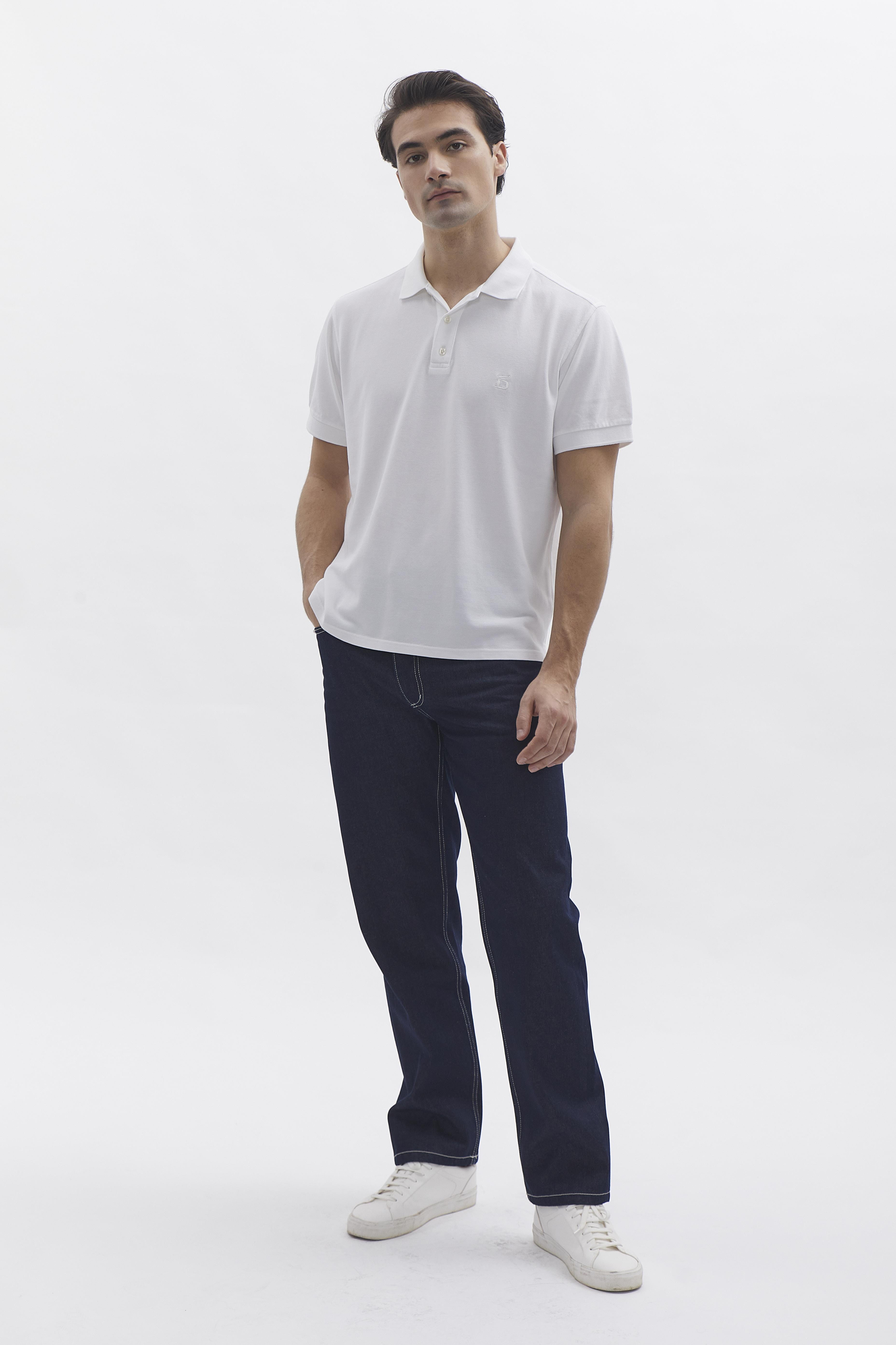 D-Brand, T-Shirts  und Polos, D-Pique Polo, WHITE, Weiß, 112310, 112310-110