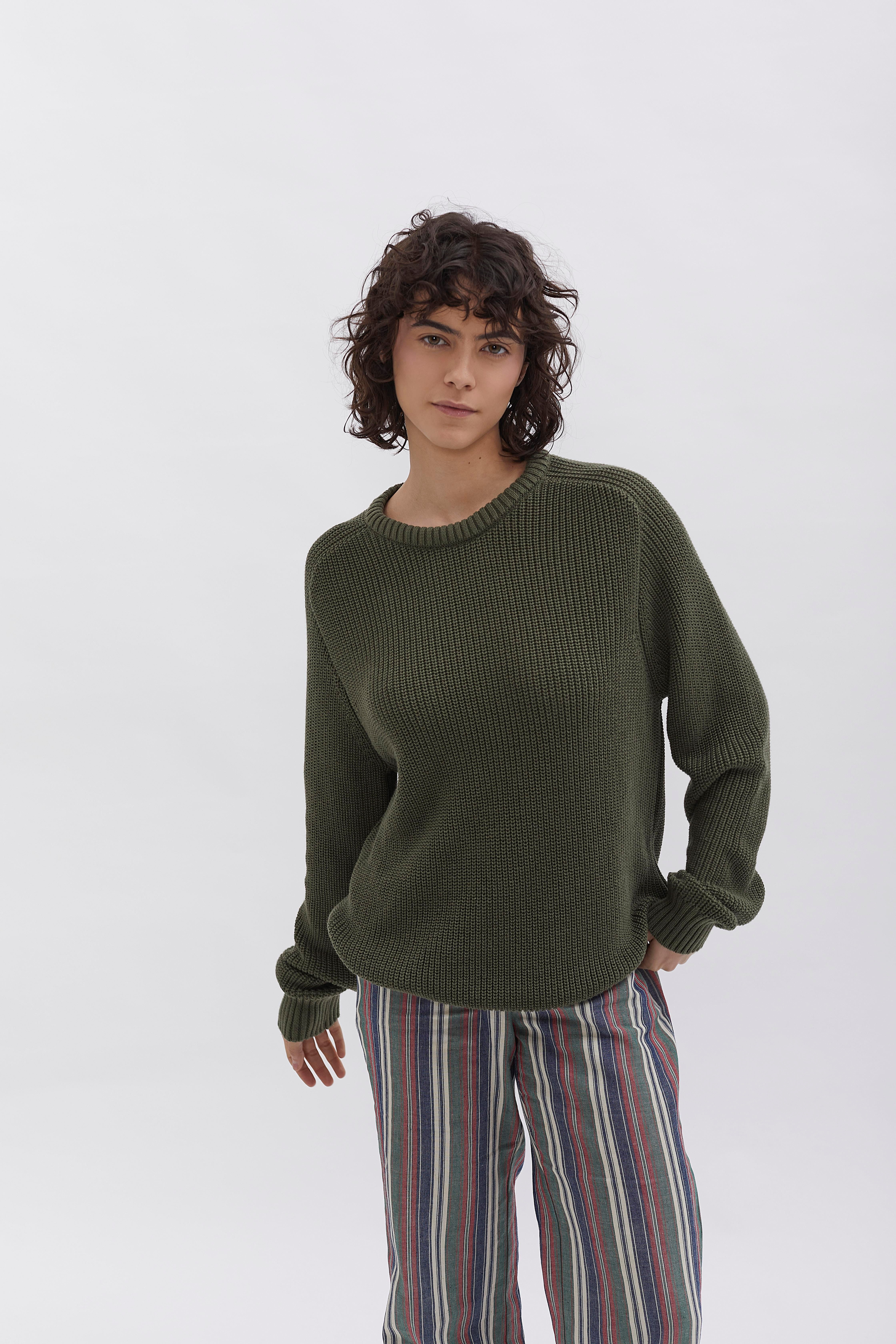 D-Brand, Pullover, Knit Crewneck, HUNT GREEN, Grün, 225201, 225201-325