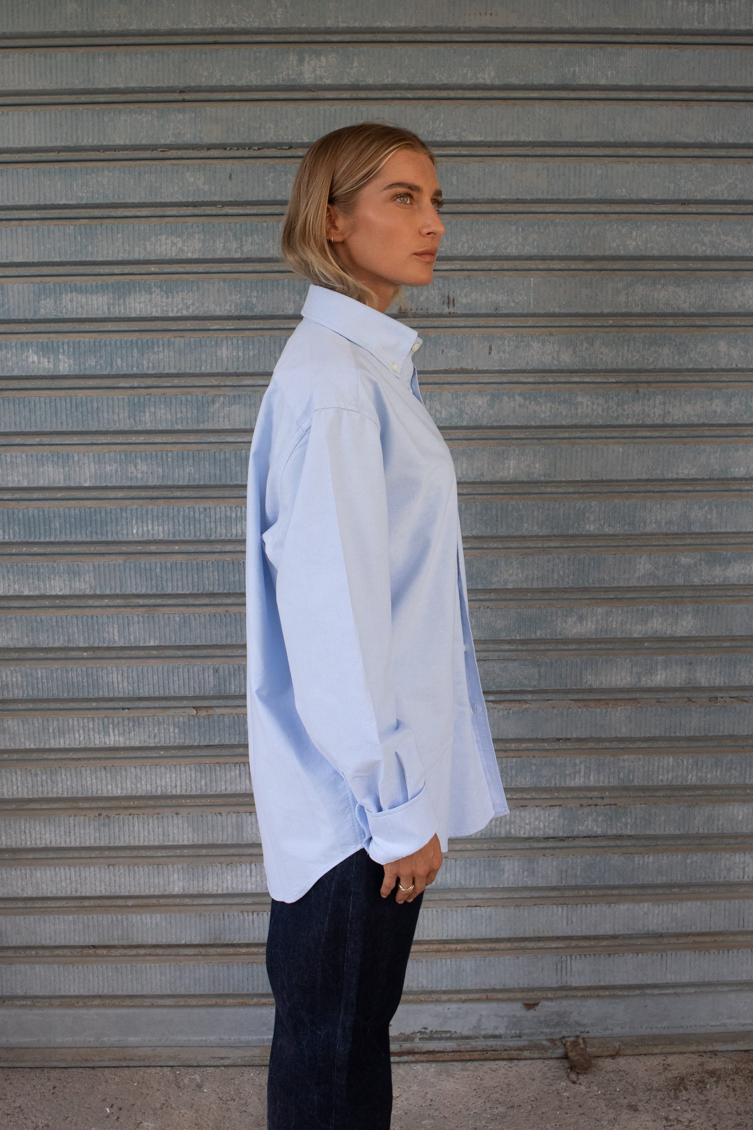D-Brand, Blouses, Oxford Shirt, PALE BLUE, Blau, 217010, 217010-476