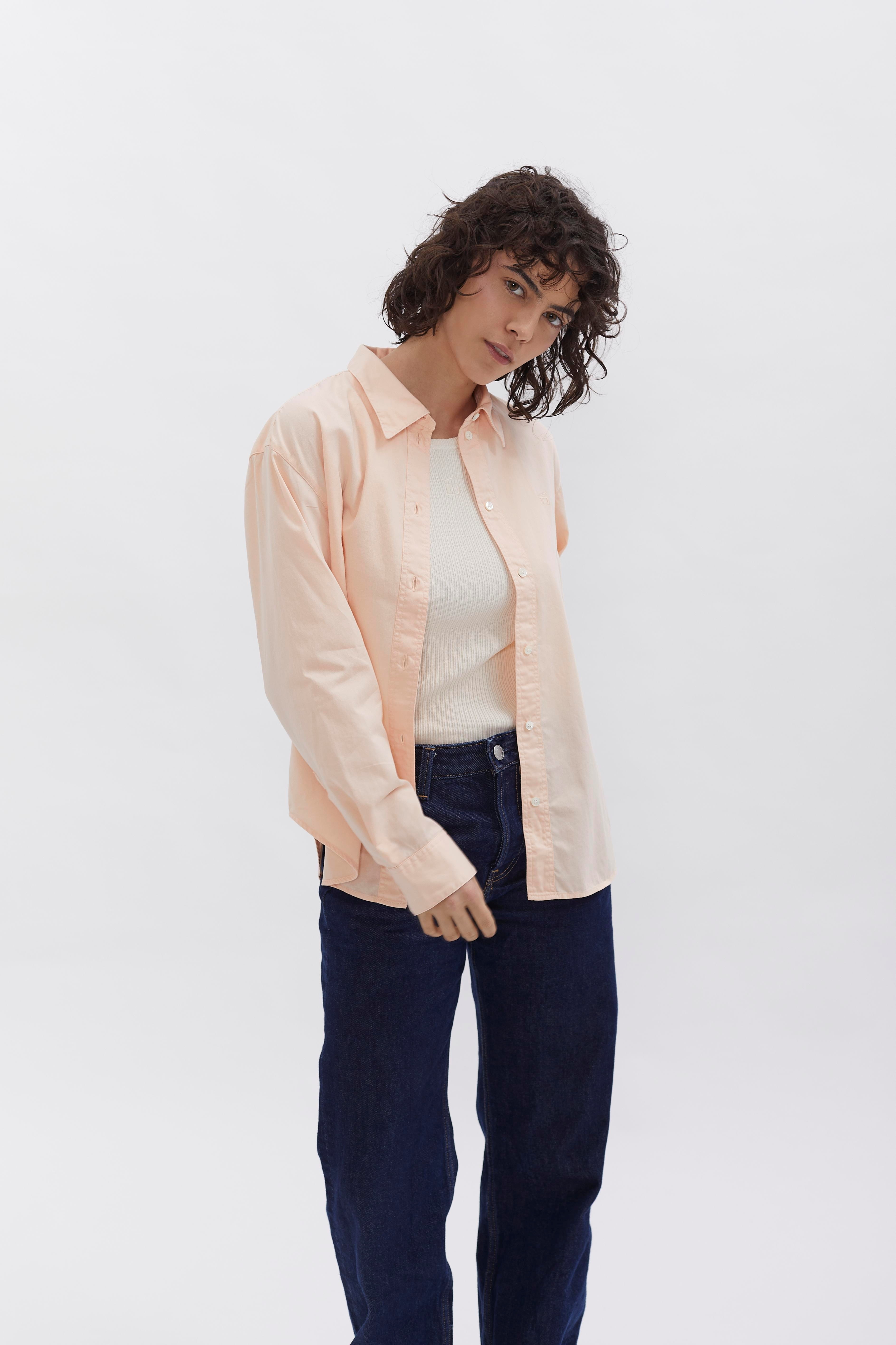 D-Brand, Blouses, Boxed Fit Bluse, SALMON, Lachs, 227010, 227010-680