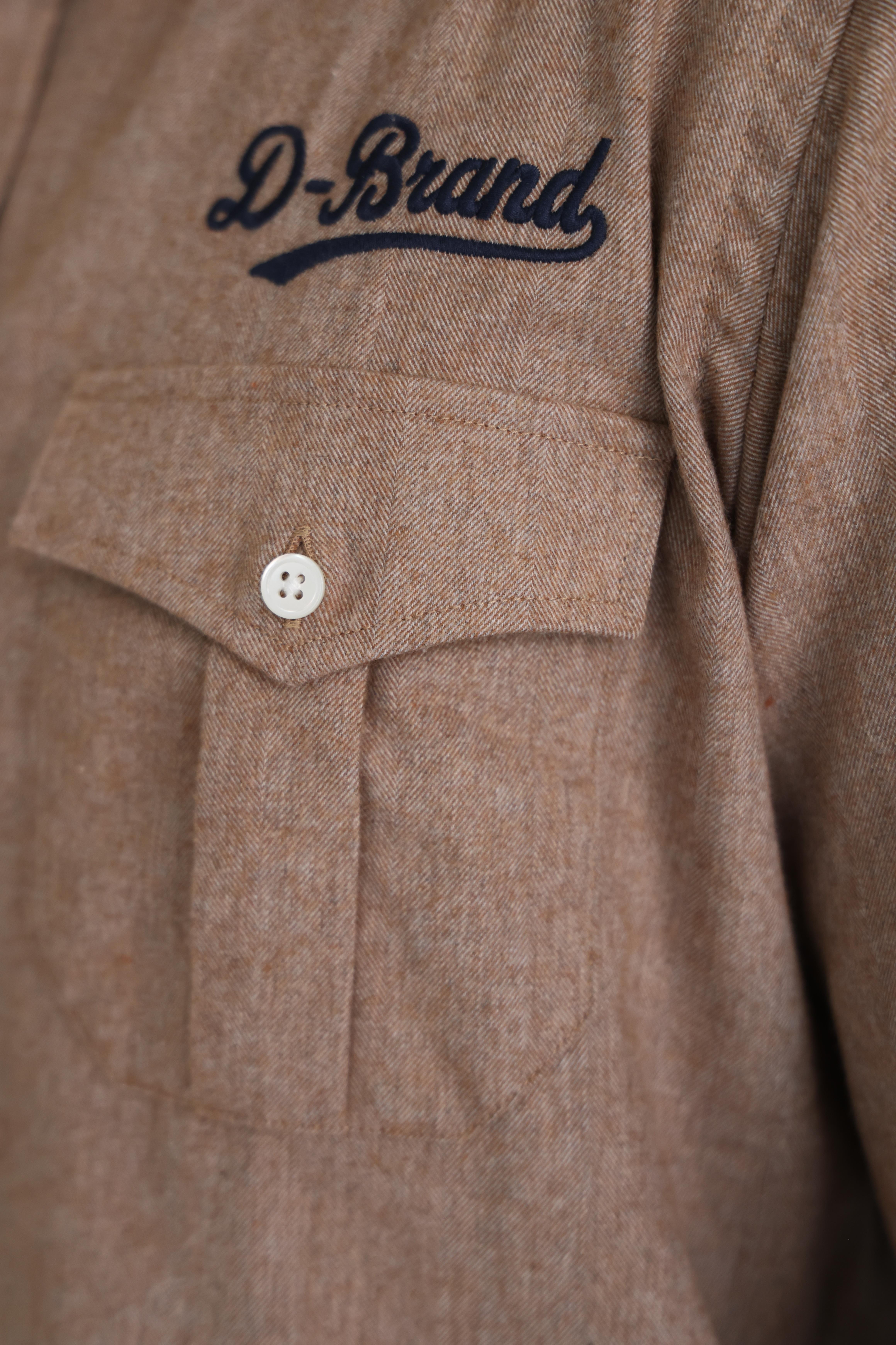 D-Brand, Shirts, Herringbone Flannel Shirt, VINTAGE SAND, Braun, 117230, 117230-257