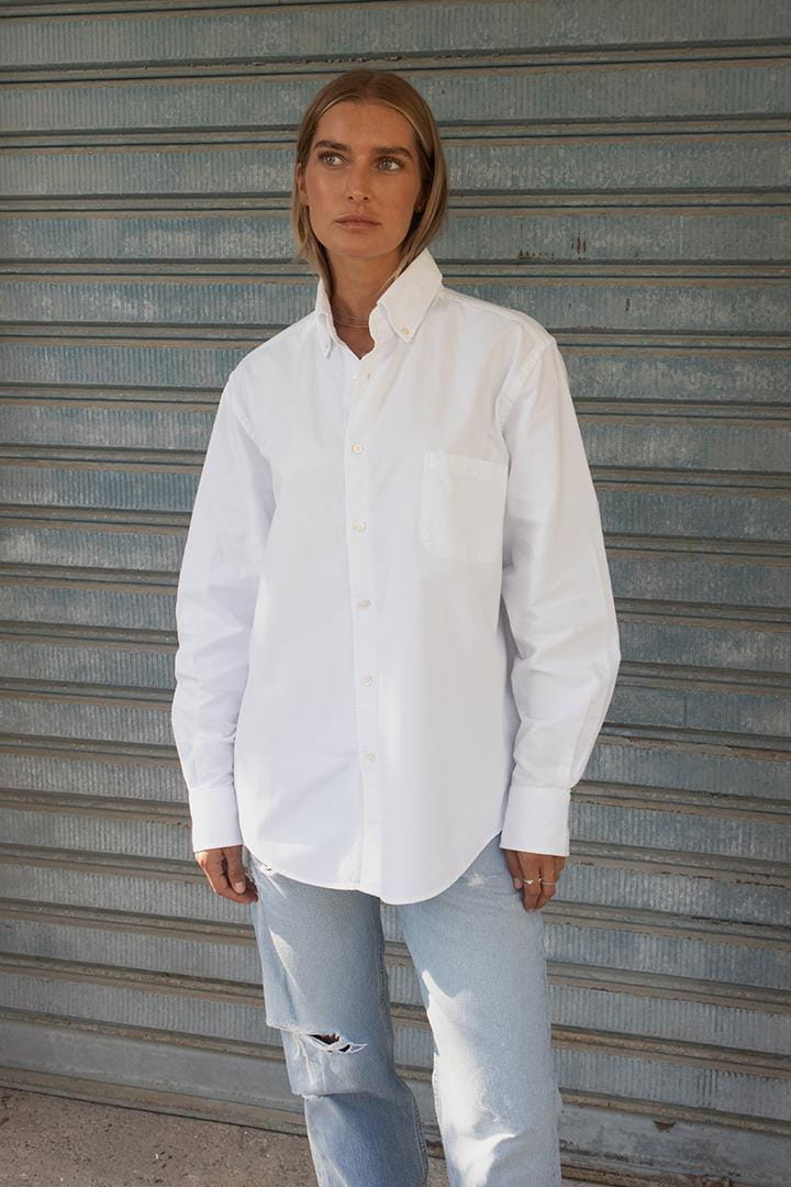 D-Brand, Blouses, Oxford Shirt, WHITE, Weiß, 217010, 217010-110