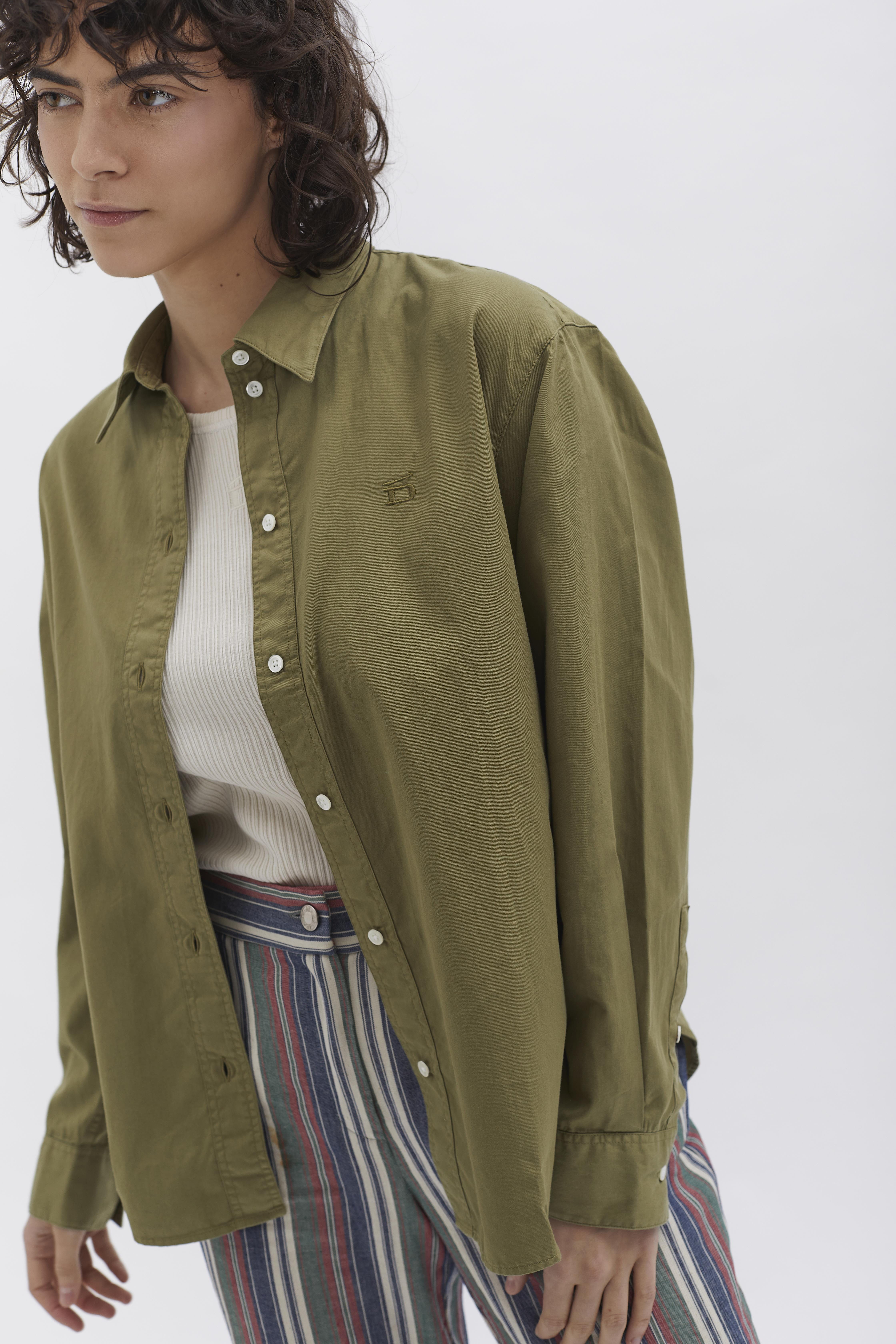 D-Brand, Blouses, Boxed Fit Bluse, OLIVE GREEN, Grün, 227010, 227010-310