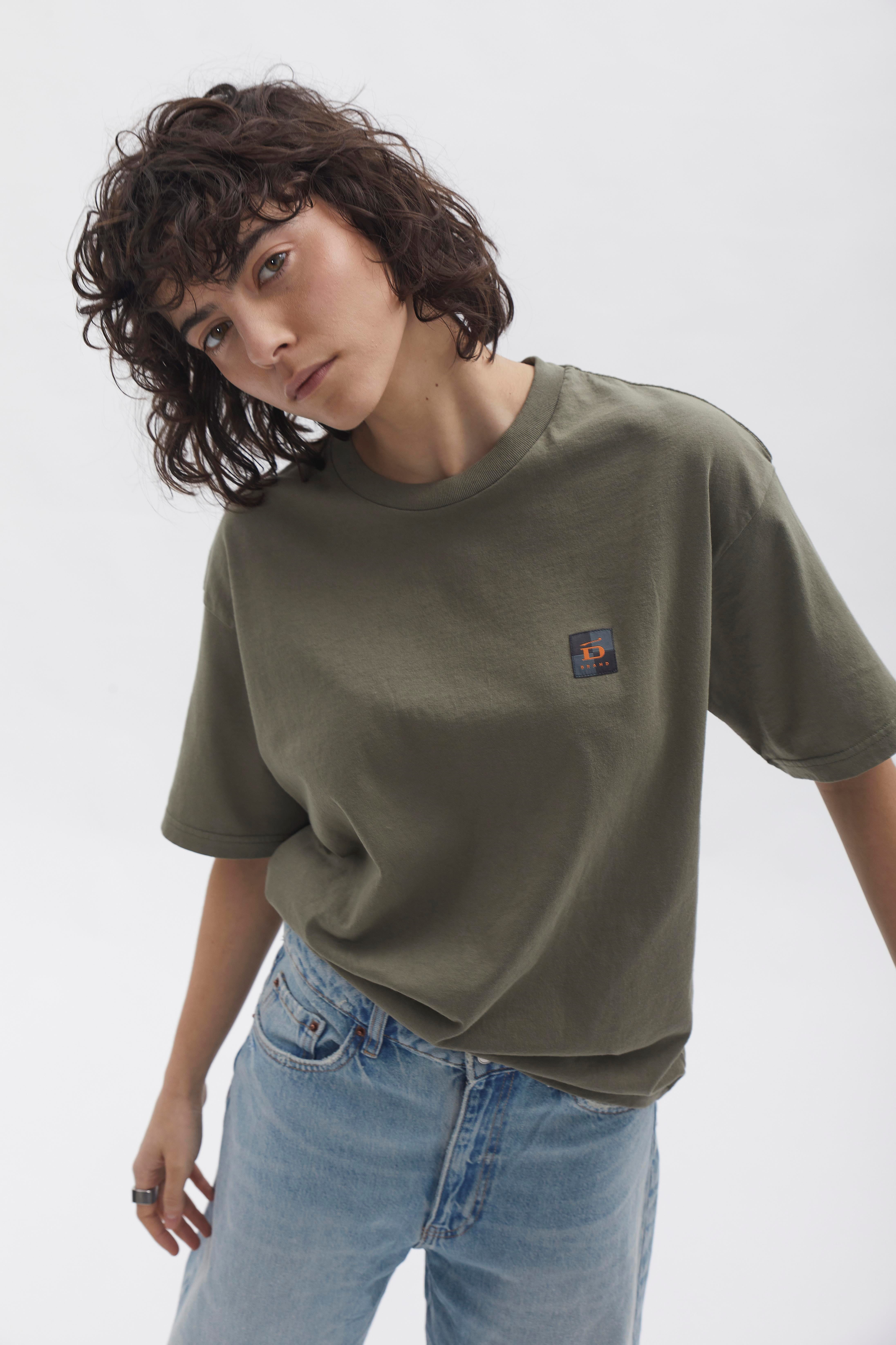 D-Brand, T-Shirts, Polos und Tops, Relaxed T-Shirt, DUSTY OLIVE, Grün, 222203, 222203-322