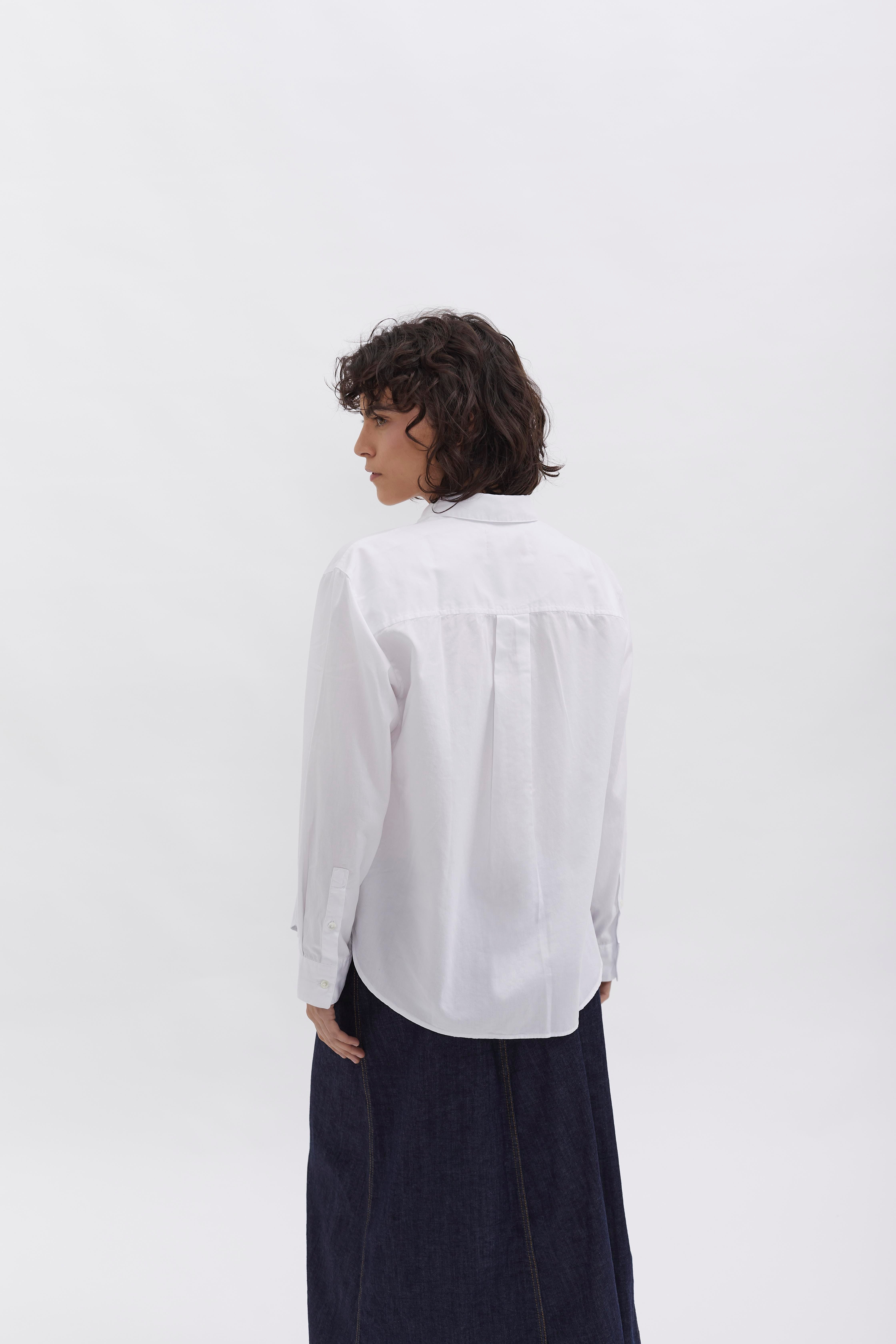 D-Brand, Blouses, Boxed Fit Bluse, WHITE, Weiß, 227010, 227010-110
