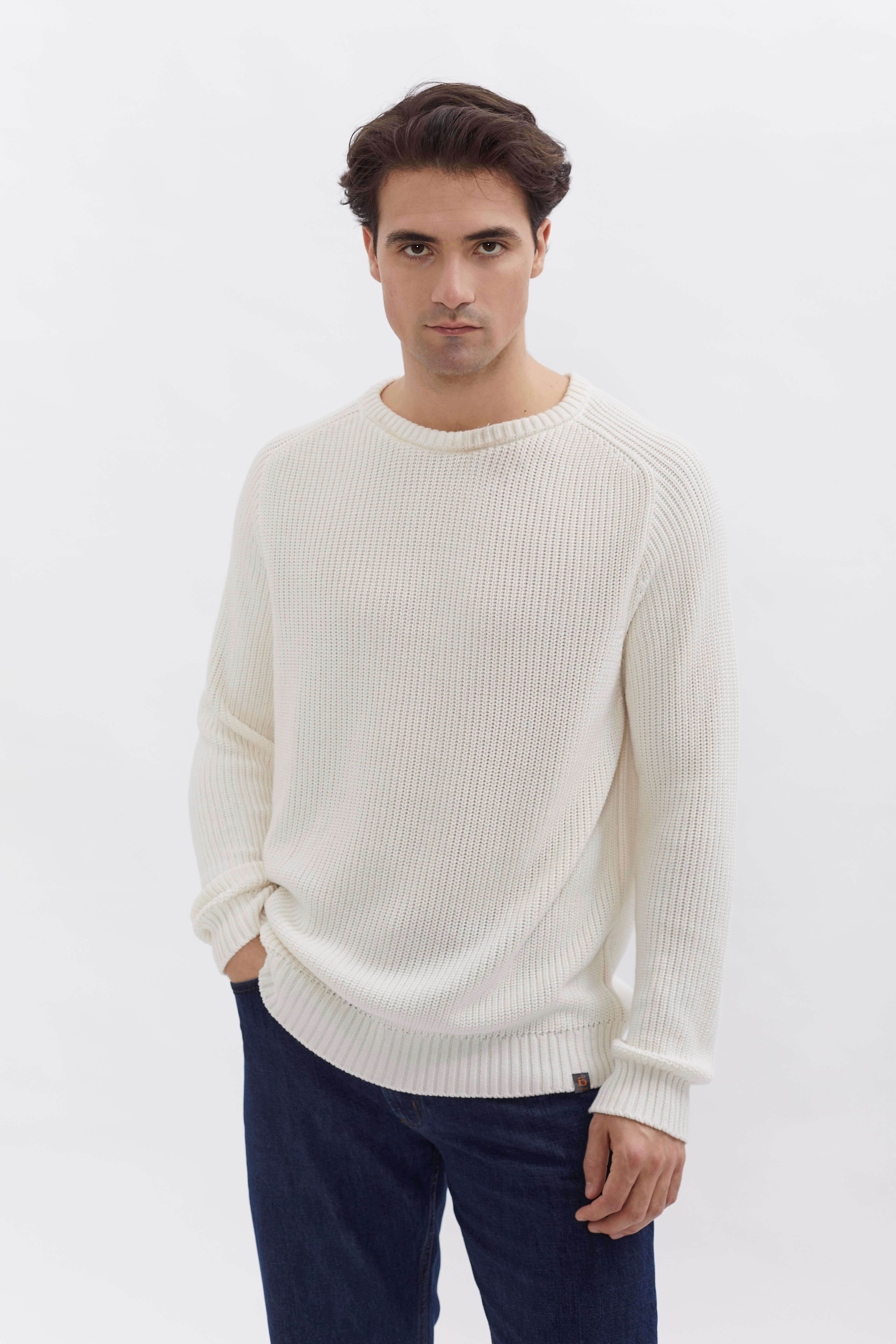 D-Brand, Pullover, Knit Crewneck, OFFWHITE, Weiß, Creme, 115201, 115201-130