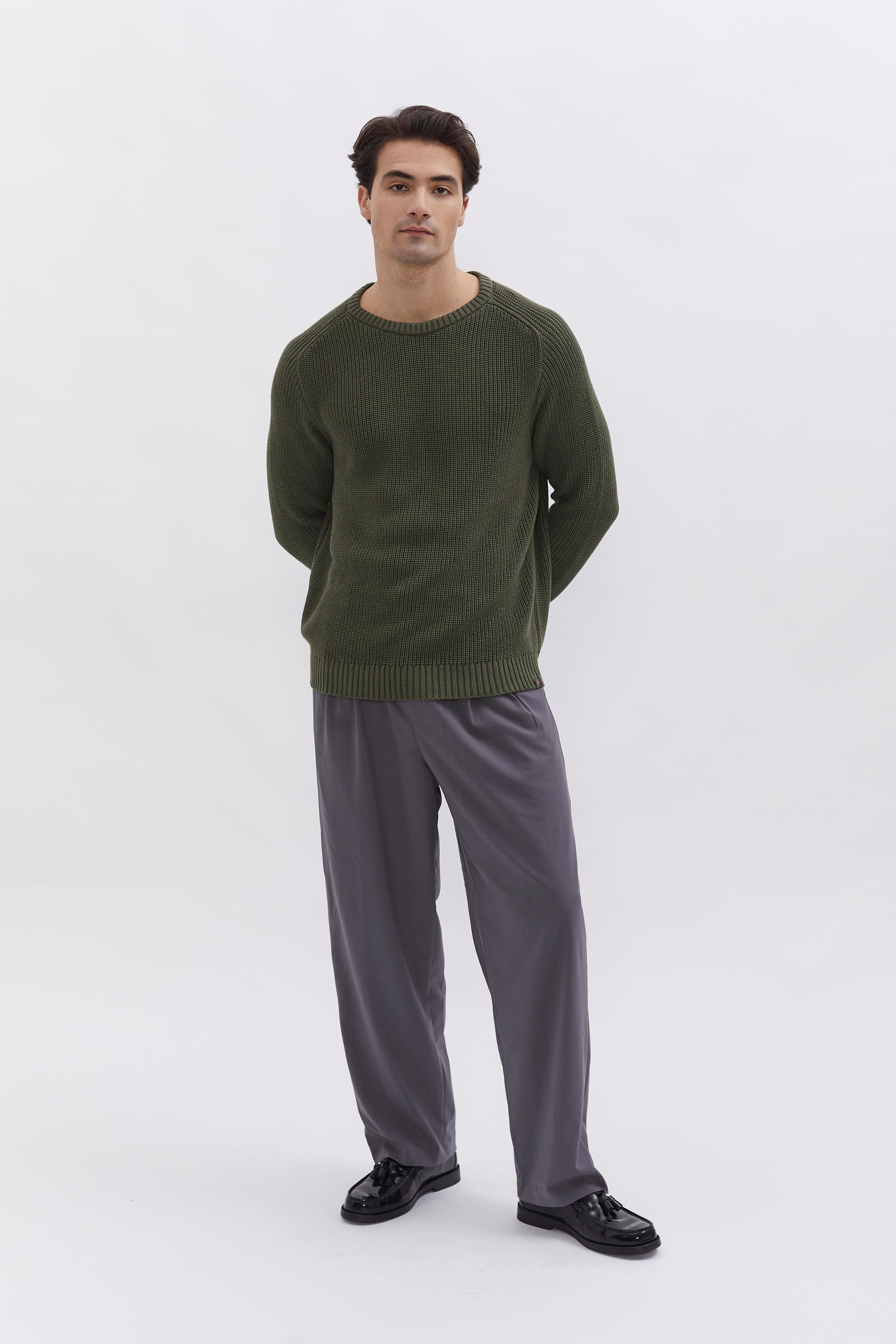 D-Brand, Pullover, Knit Crewneck, HUNT GREEN, Grün, 115201, 115201-325