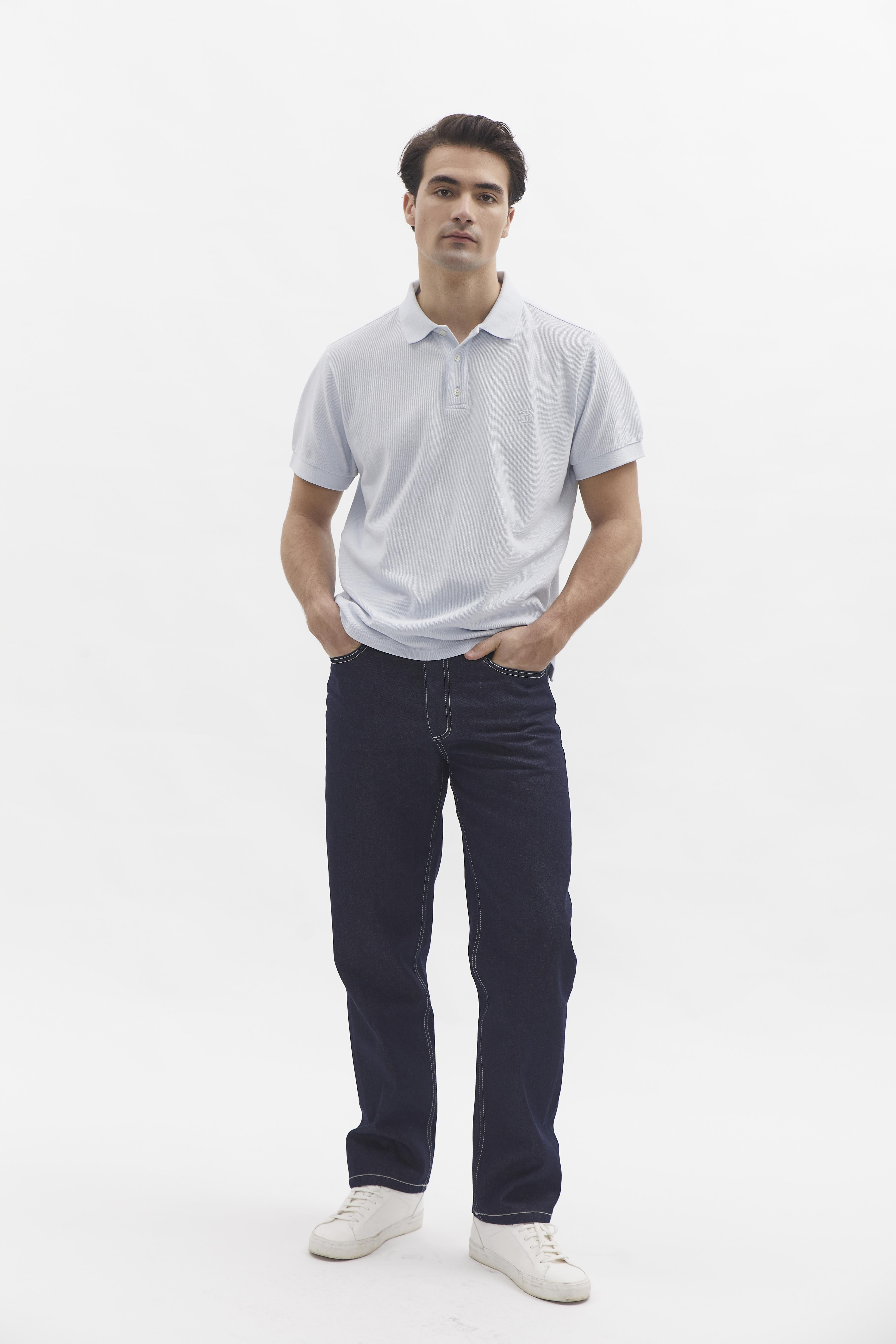 D-Brand, T-Shirts  und Polos, D-Pique Polo, POLAR BLUE, Blau, 112310, 112310-408