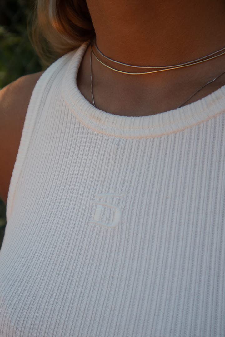 D-Brand, T-Shirts, Polos und Tops, Ribbed Tank Top, WHITE, Weiß, 222602, 222602-110