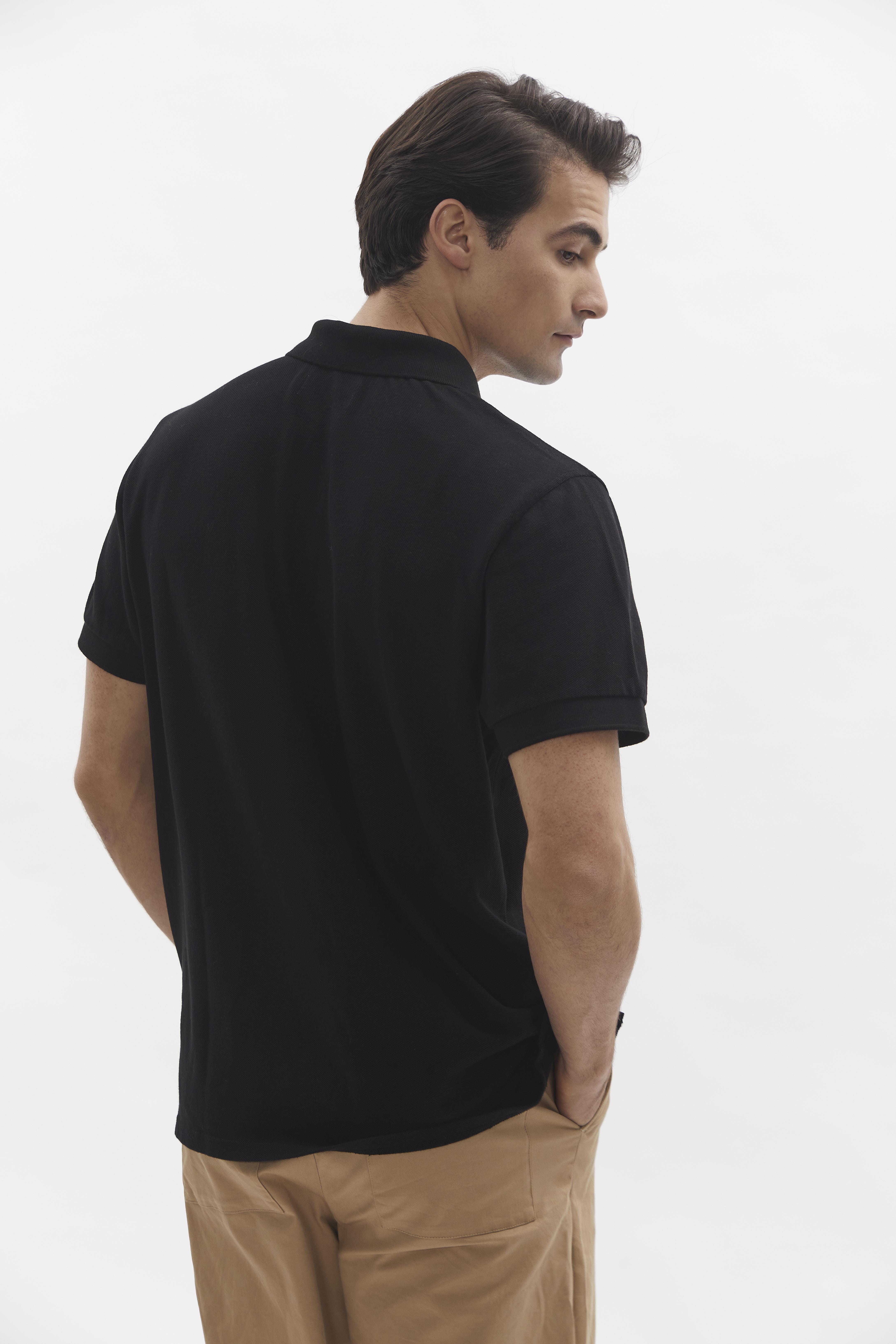 D-Brand, T-Shirts  und Polos, D-Pique Polo, BLACK, Schwarz, 112310, 112310-100