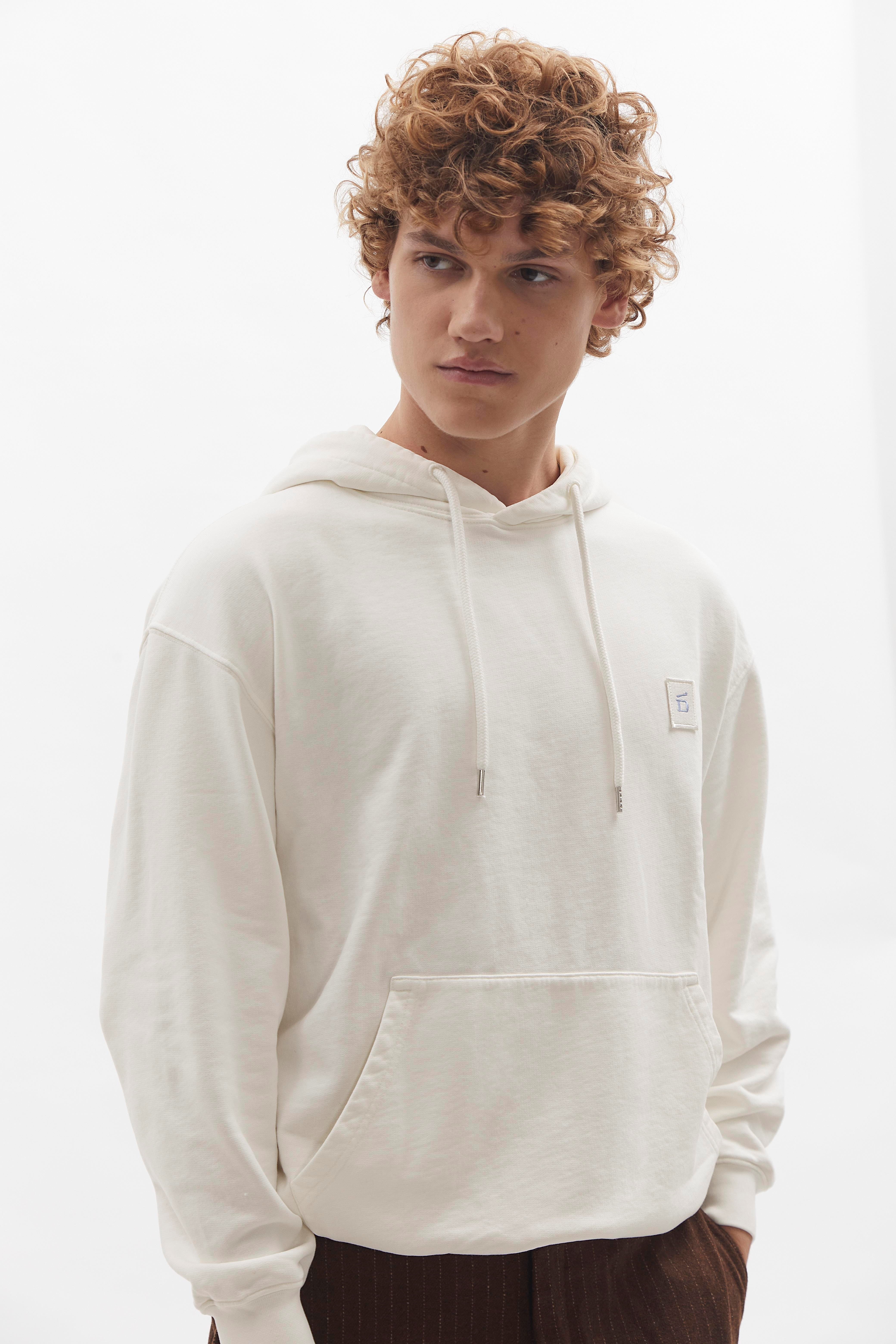 D-Brand, Hoodies, Zip Hoodies, Badge Hoodie, EGGNOG, 110002, 110002-113