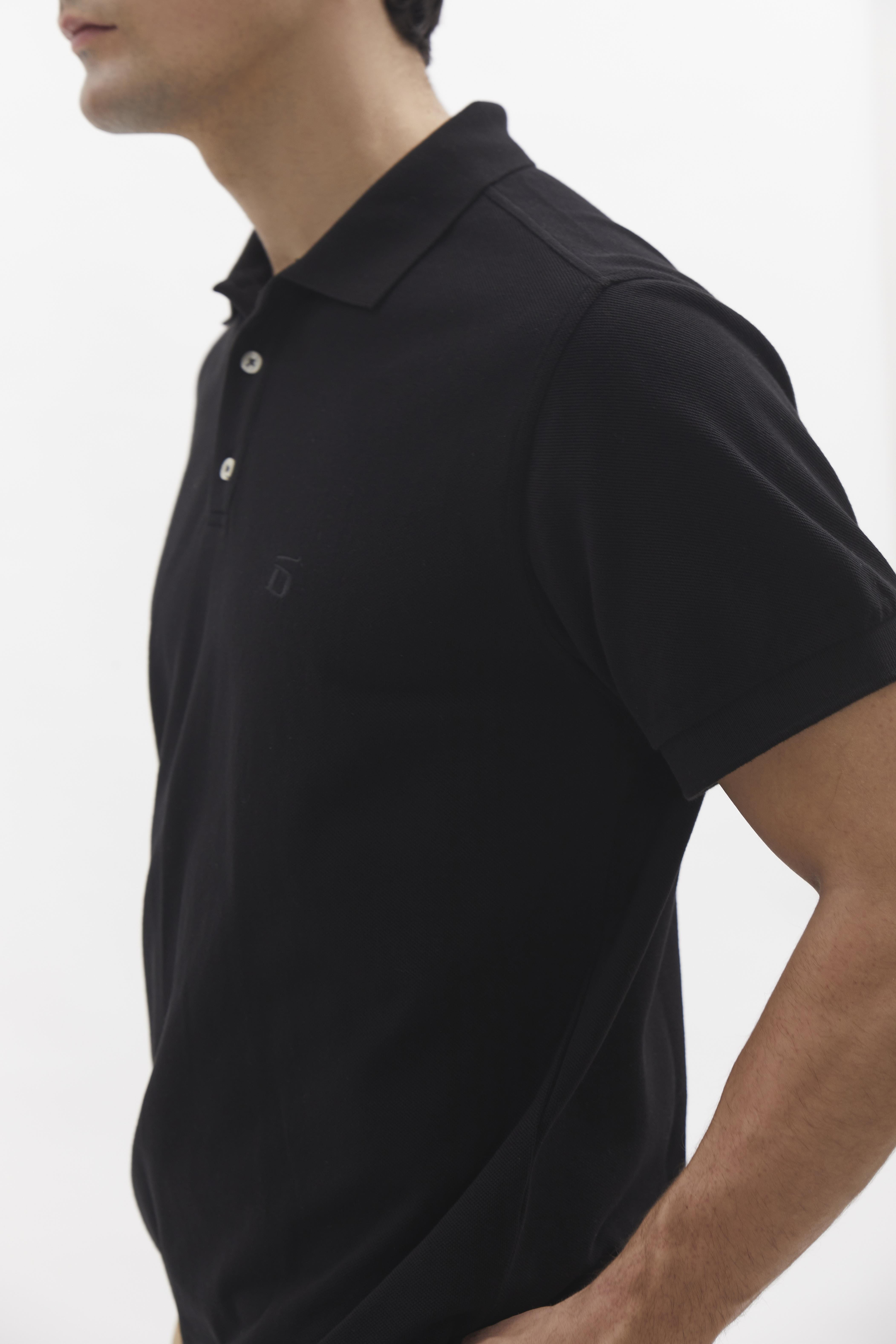 D-Brand, T-Shirts  und Polos, D-Pique Polo, BLACK, Schwarz, 112310, 112310-100