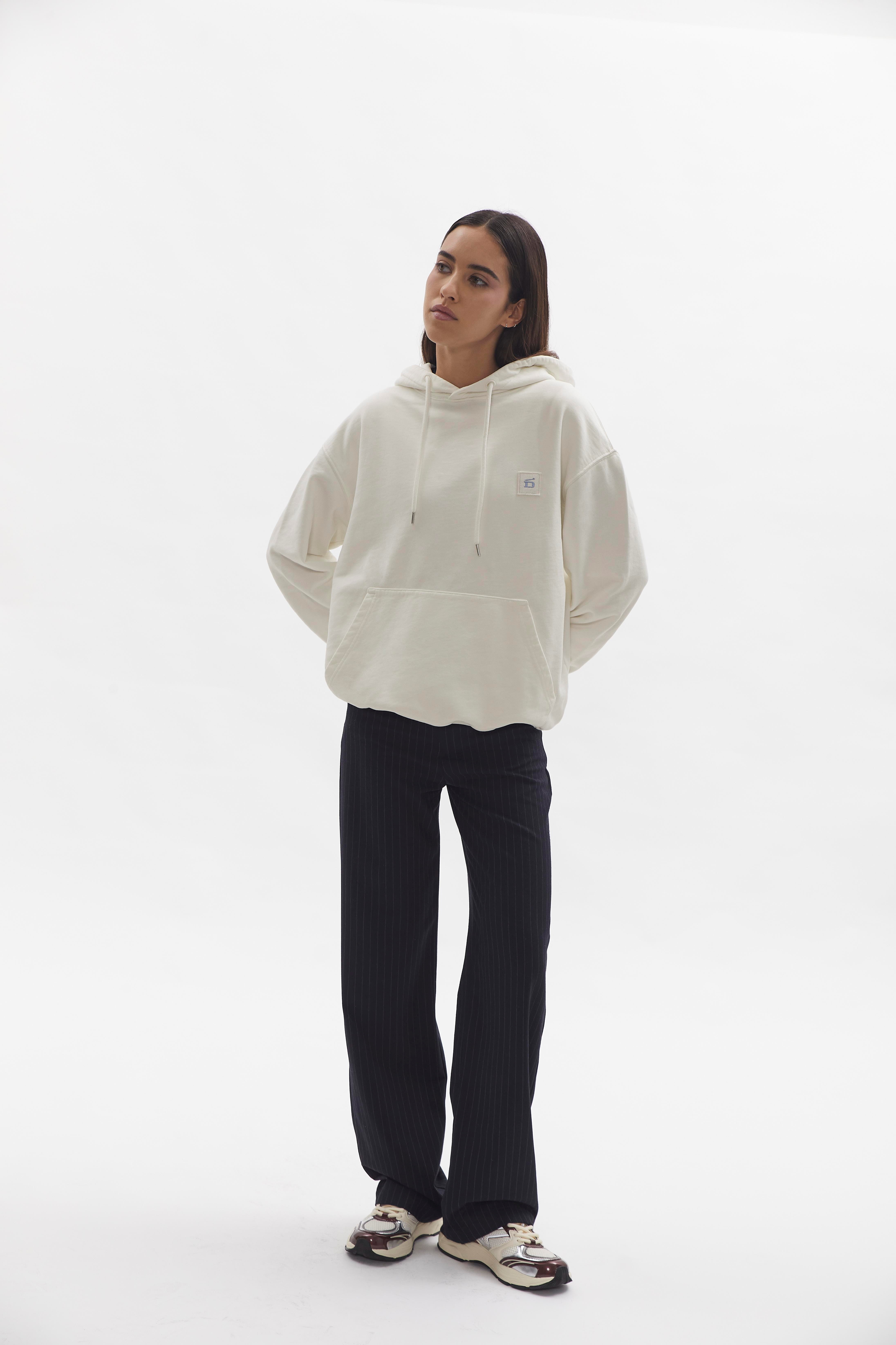 D-Brand, Hoodies, Zip Hoodies, Badge Hoodie, EGGNOG, Creme, 220001, 220001-113
