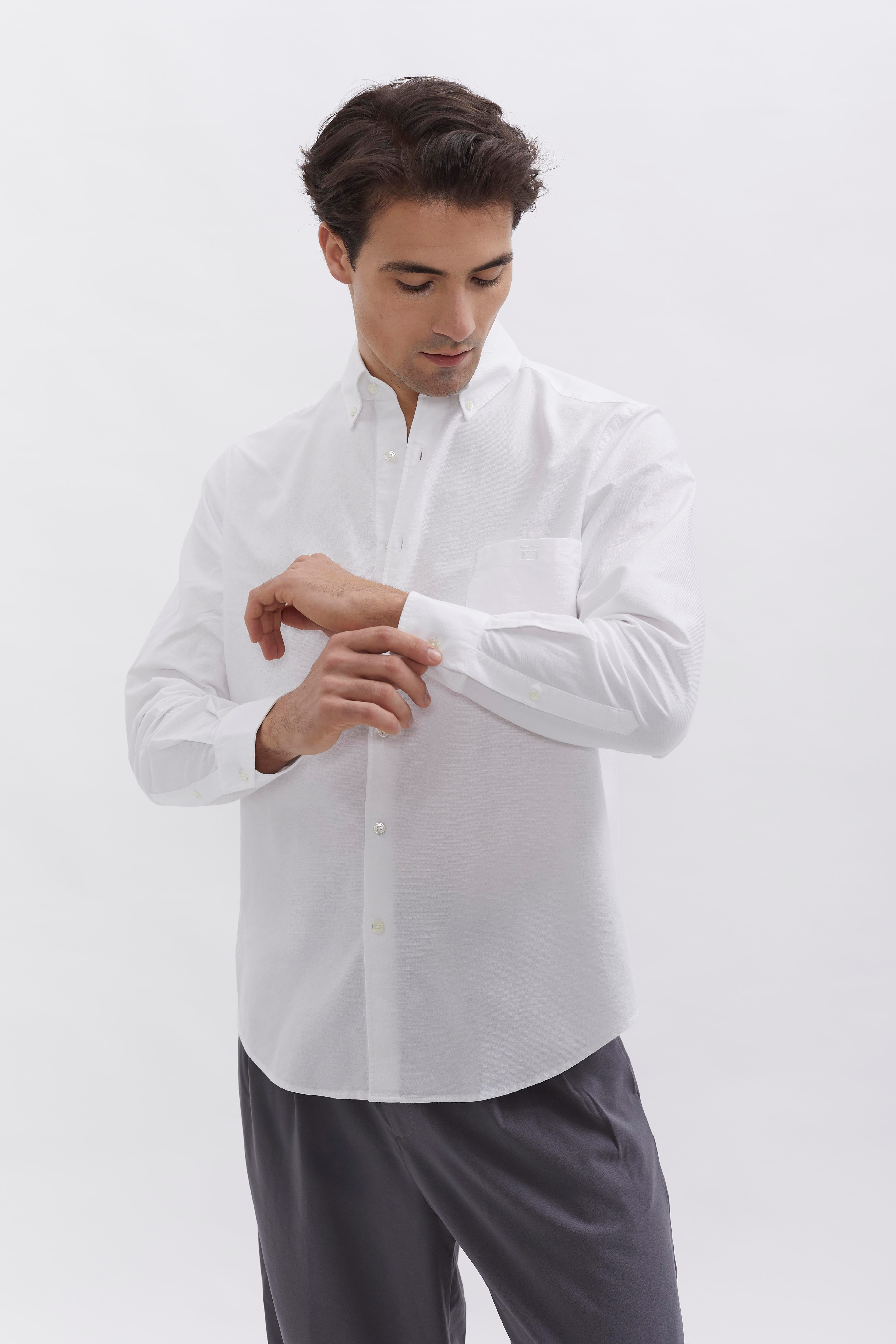 D-Brand, Shirts, Oxford Shirt, WHITE, Weiß, 117010, 117010-110