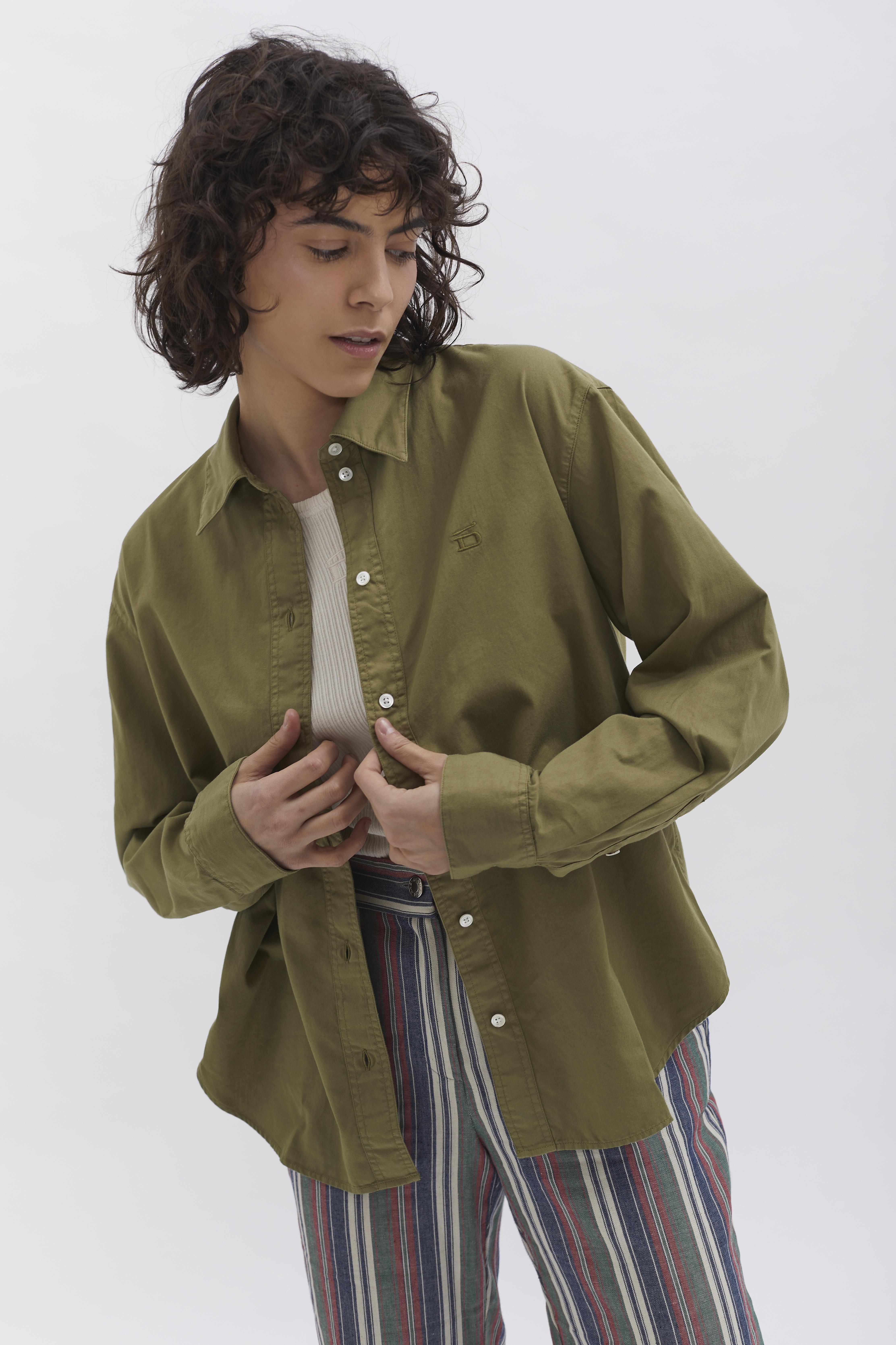 D-Brand, Blouses, Boxed Fit Bluse, OLIVE GREEN, Grün, 227010, 227010-310